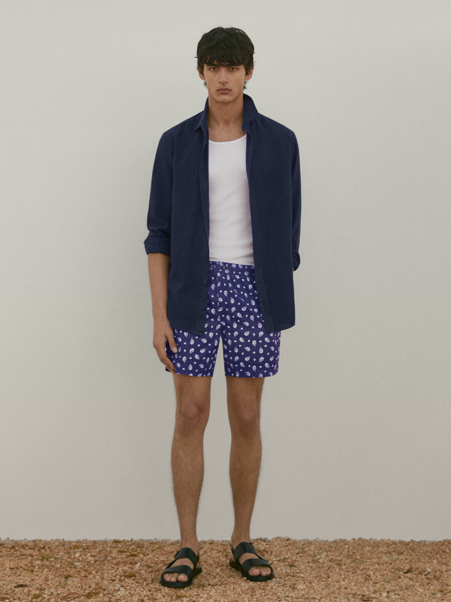 Bañador estampado - AZUL MARINO