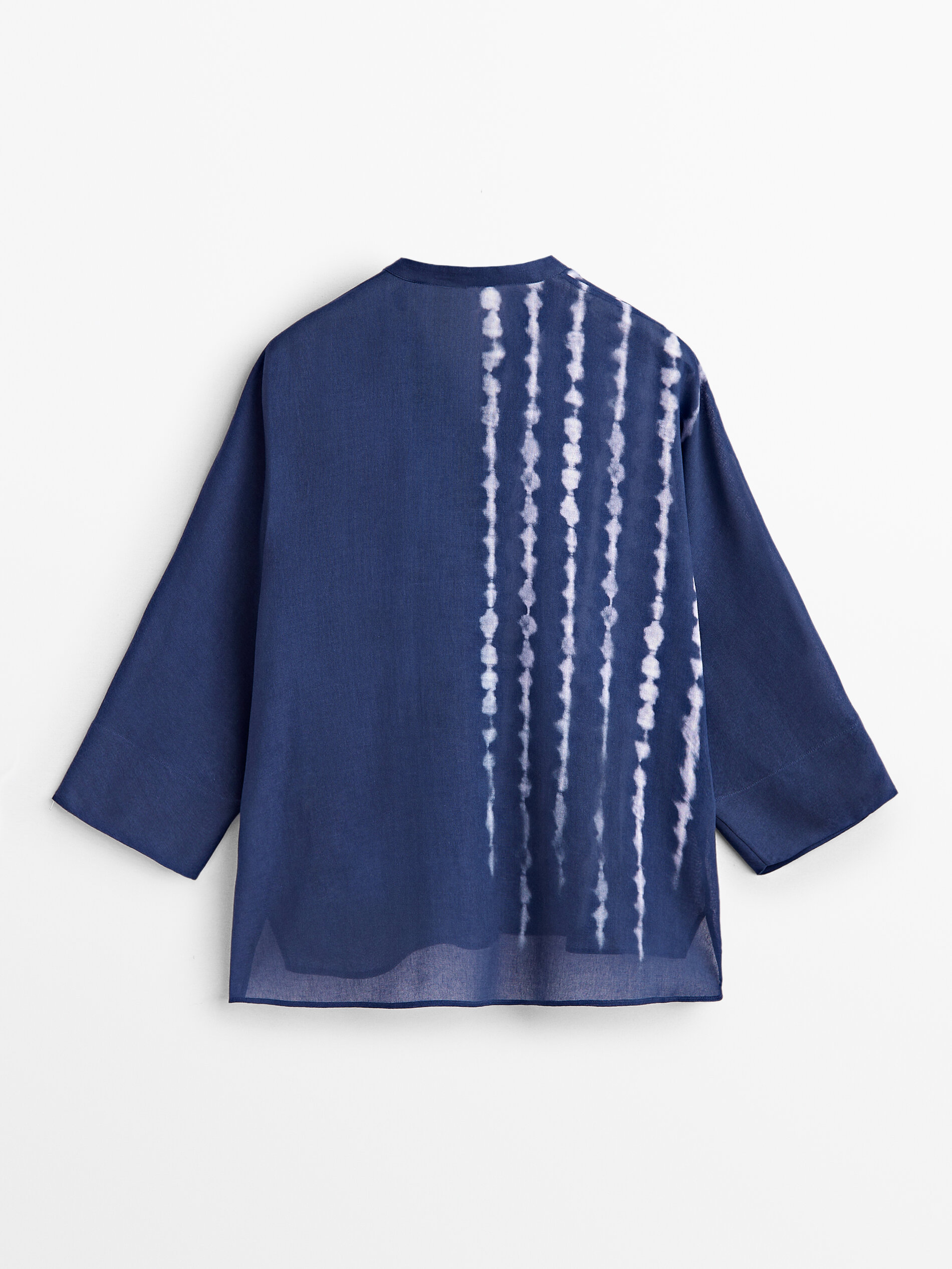 Camisa algodón tie dye azul - Azul Claro