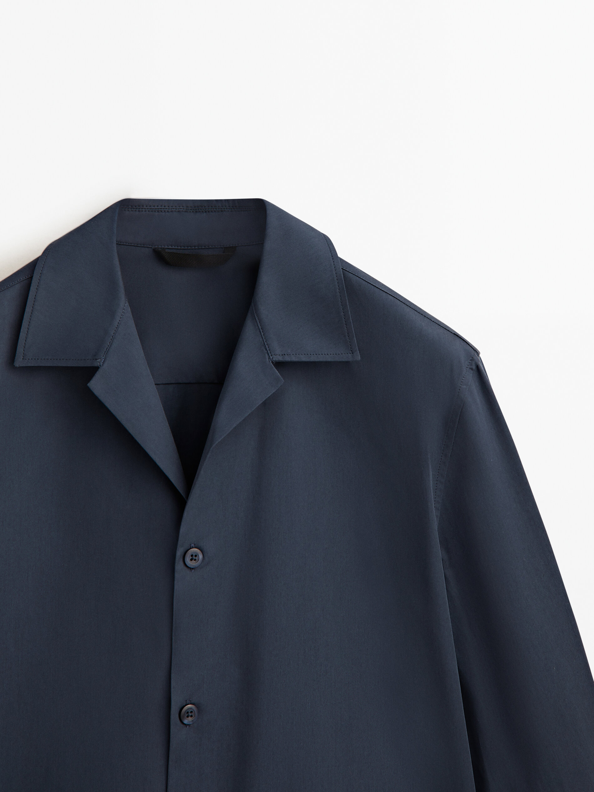 Sobrecamisa algodón bolsillos -Studio - PETRÓLEO DELAVADO