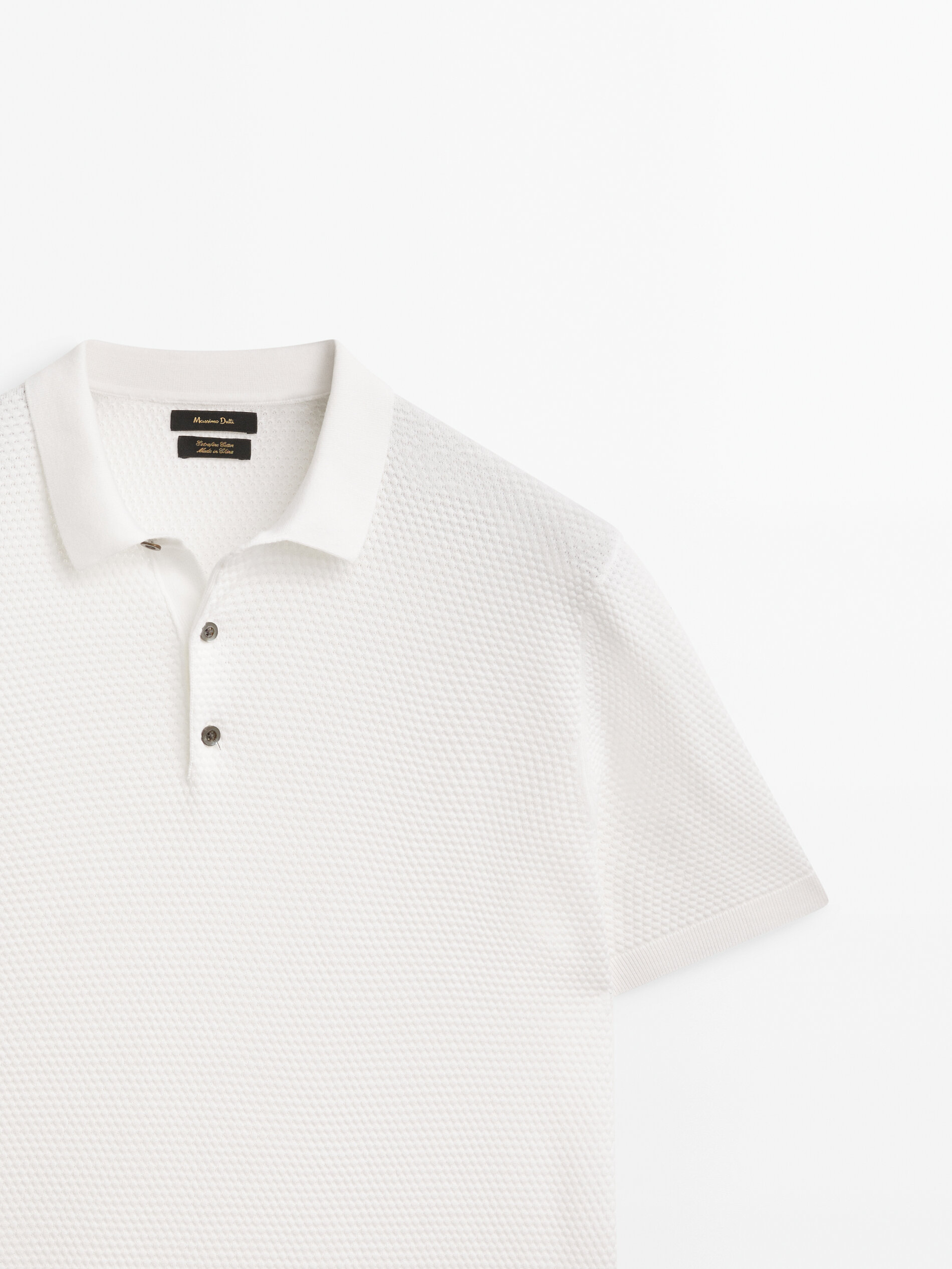 Jersey polo estructura manga corta - BLANCO