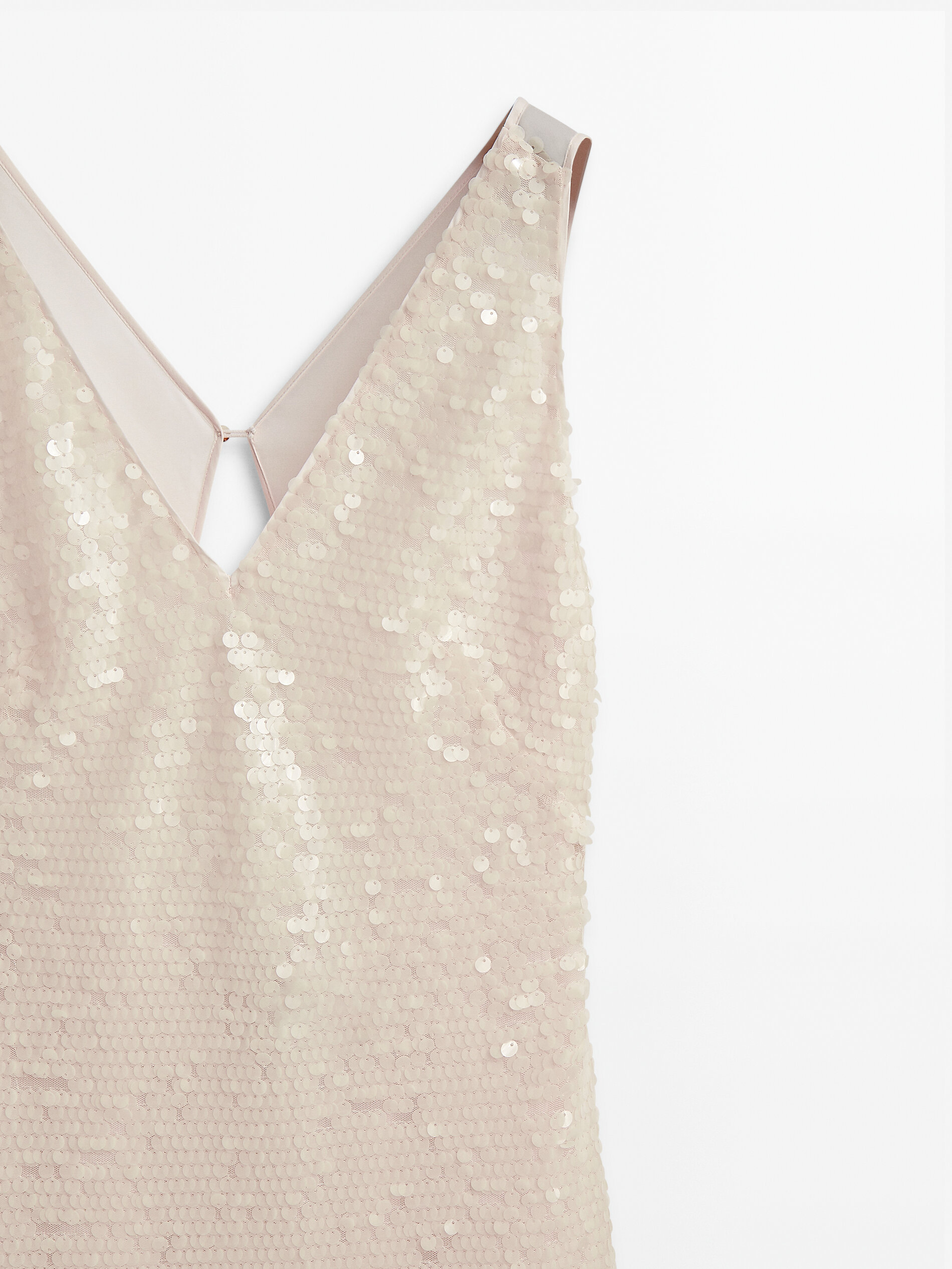 Vestido largo lentejuelas -Studio - CRUDO