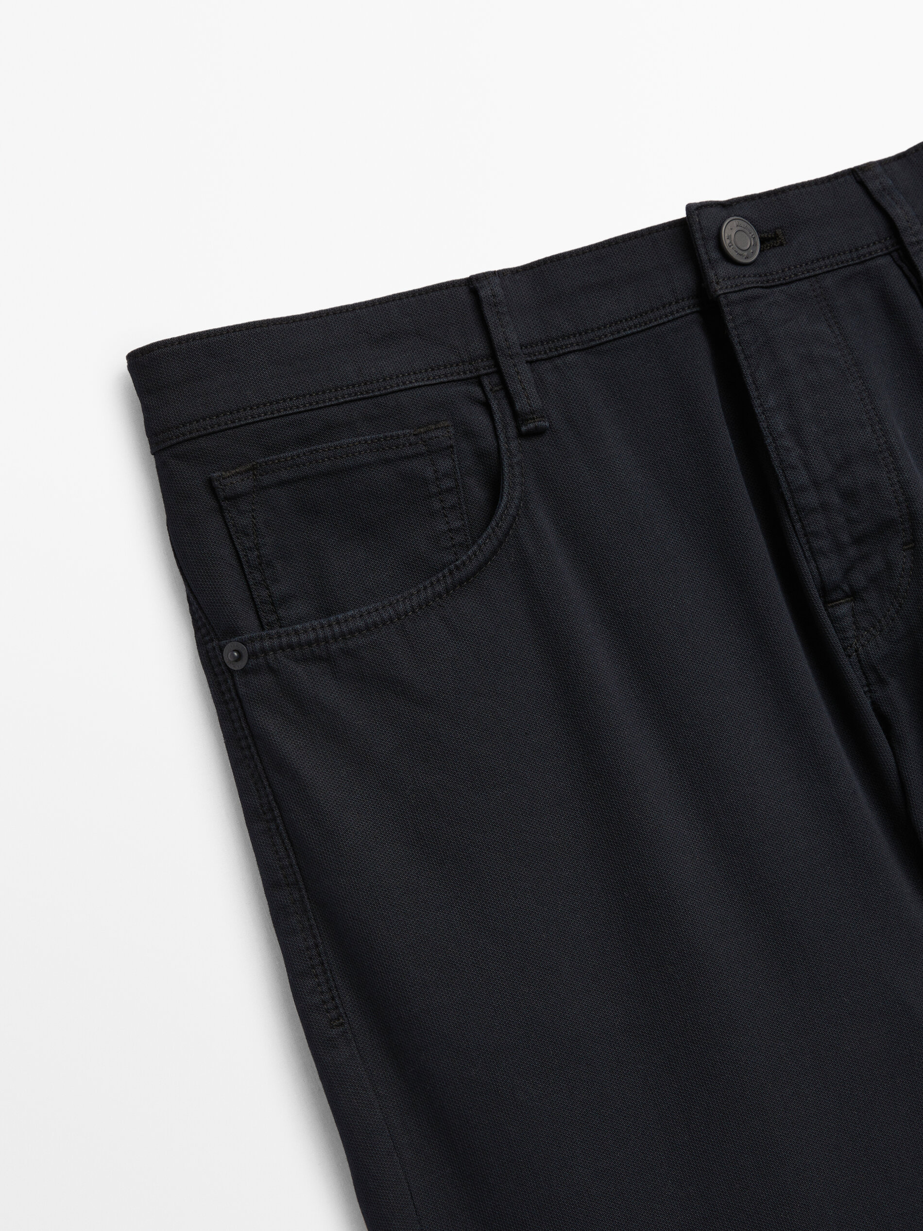 Pantalón tejanero estructura slim fit - AZUL MARINO