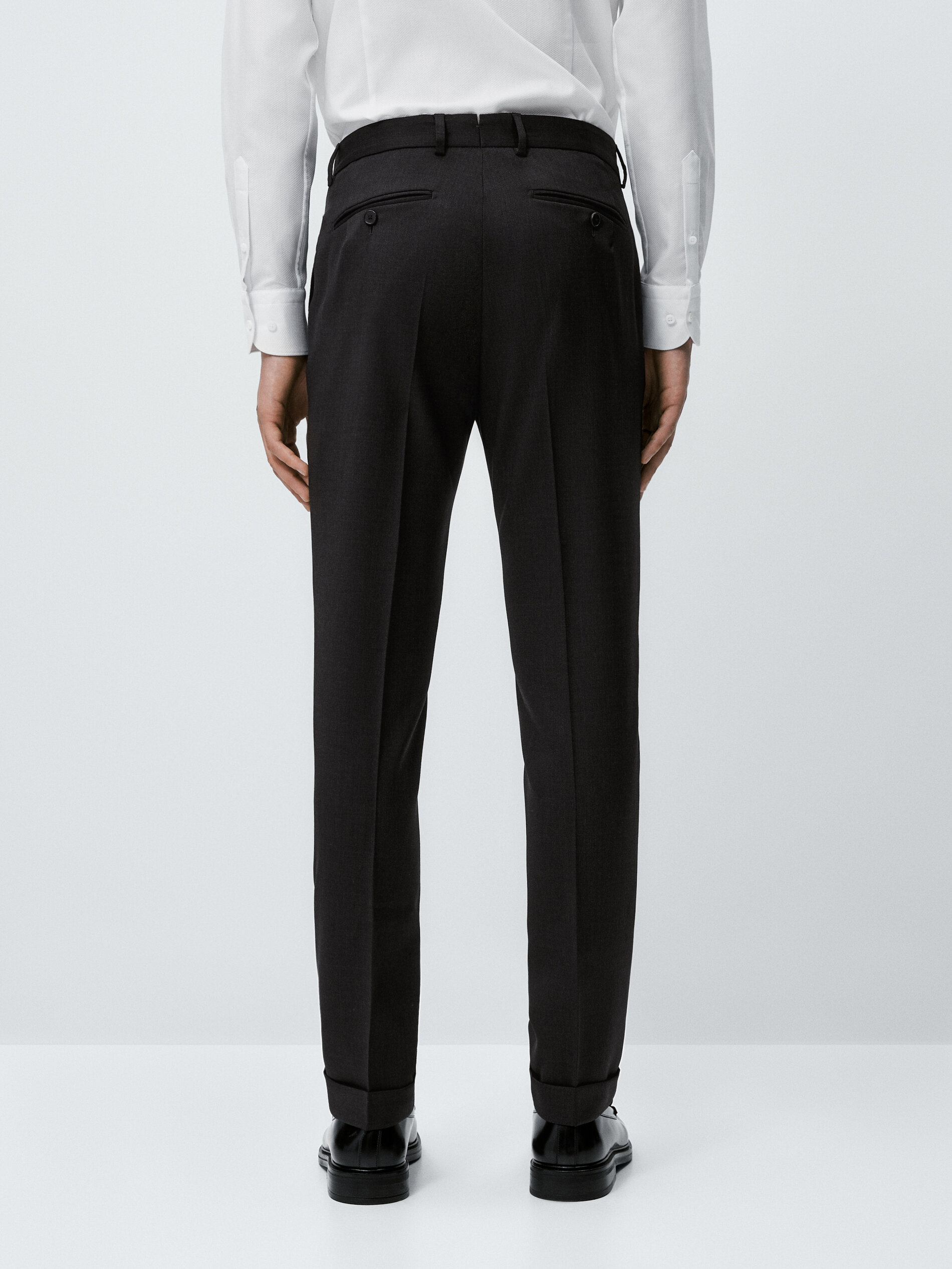 Pantalón traje lana gris - MARENGO