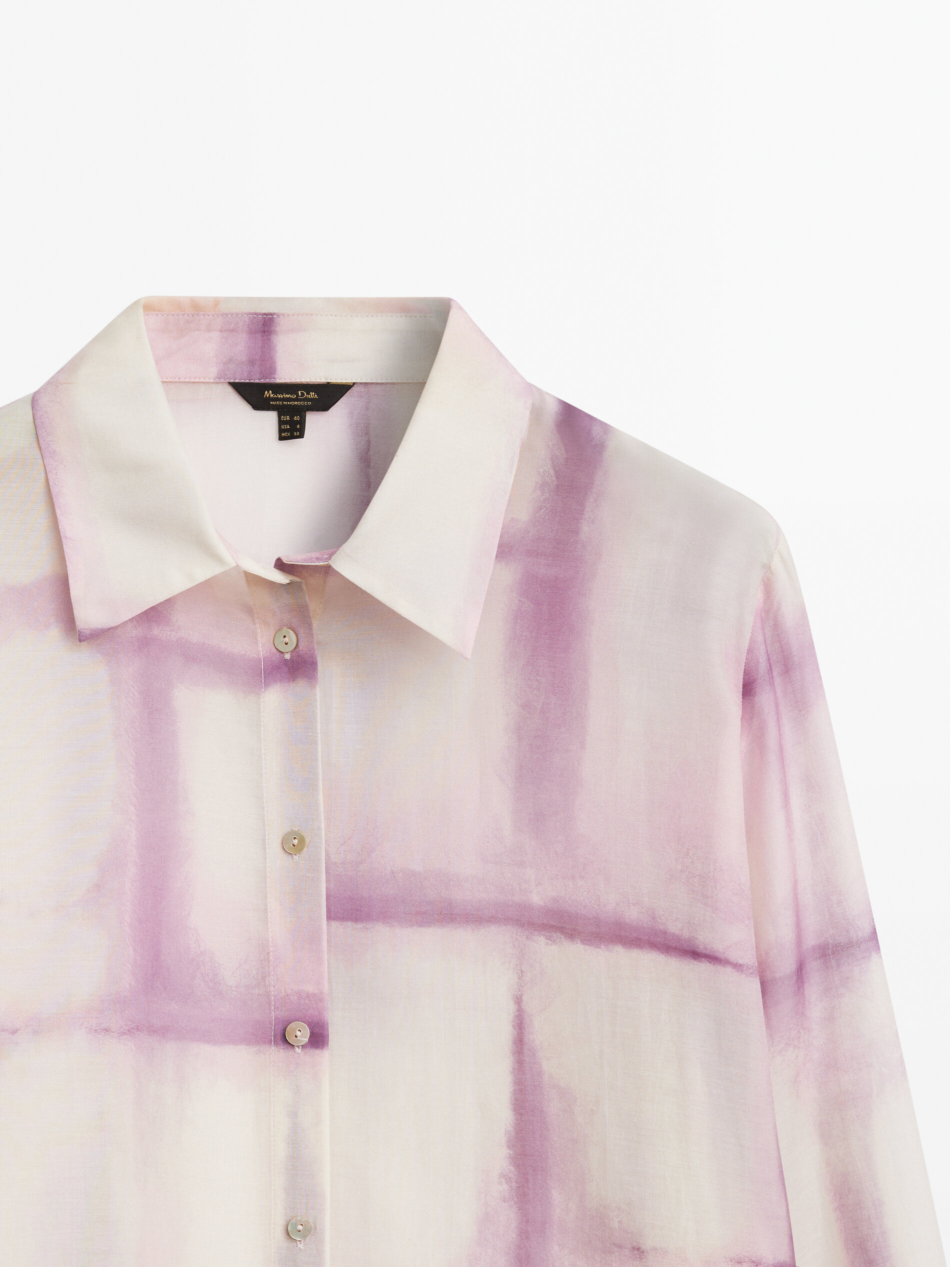 Camisa estampado difuminado - LILA