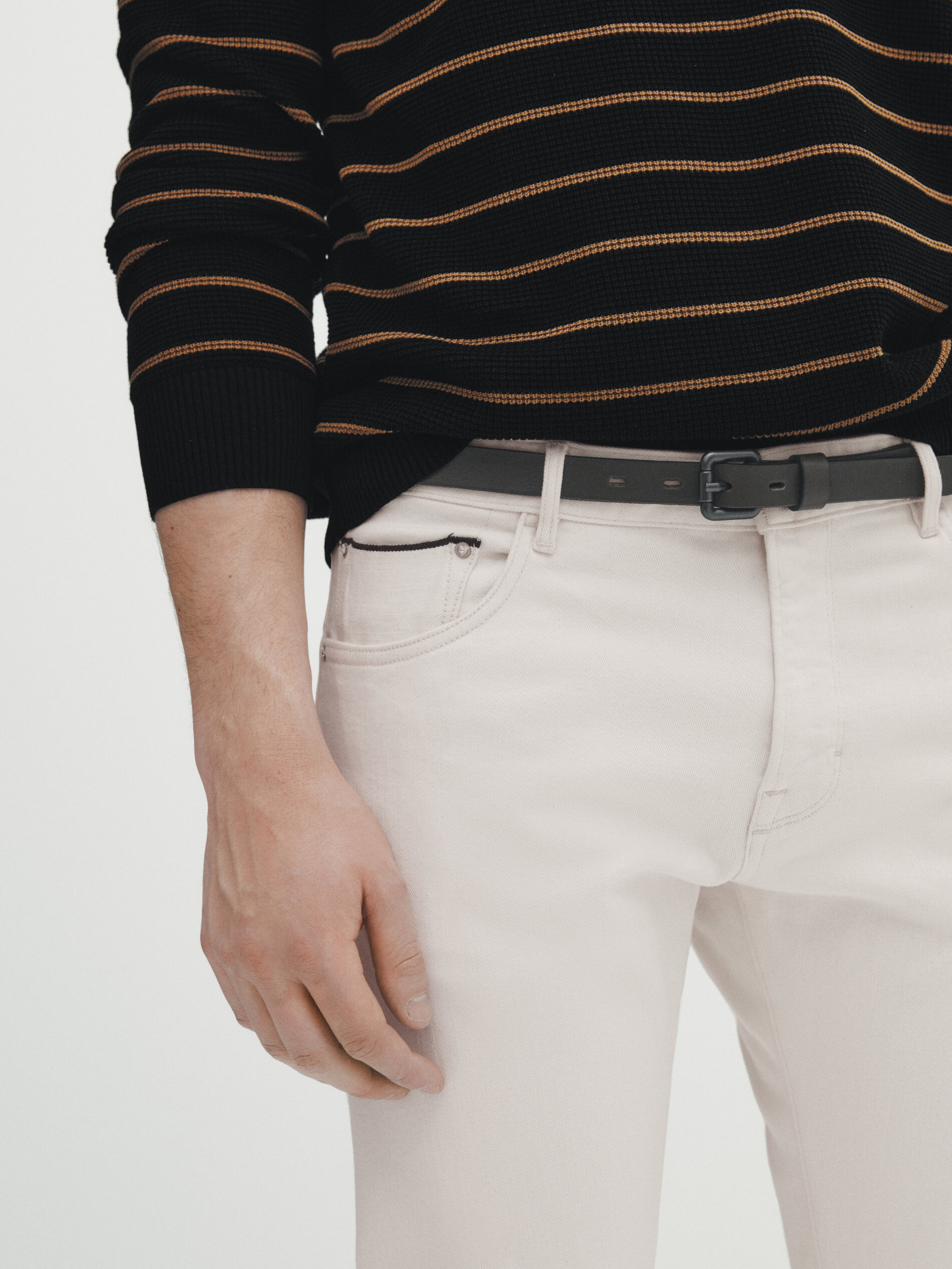 Pantalón vaquero selvedge slim fit - CRUDO