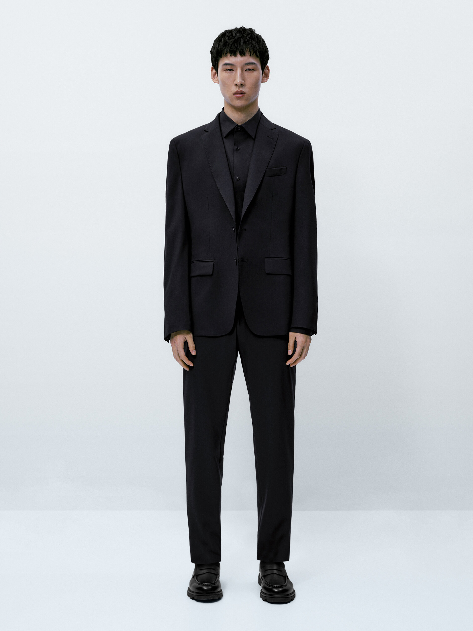 Pantalón traje lana bi-stretch - AZUL MARINO