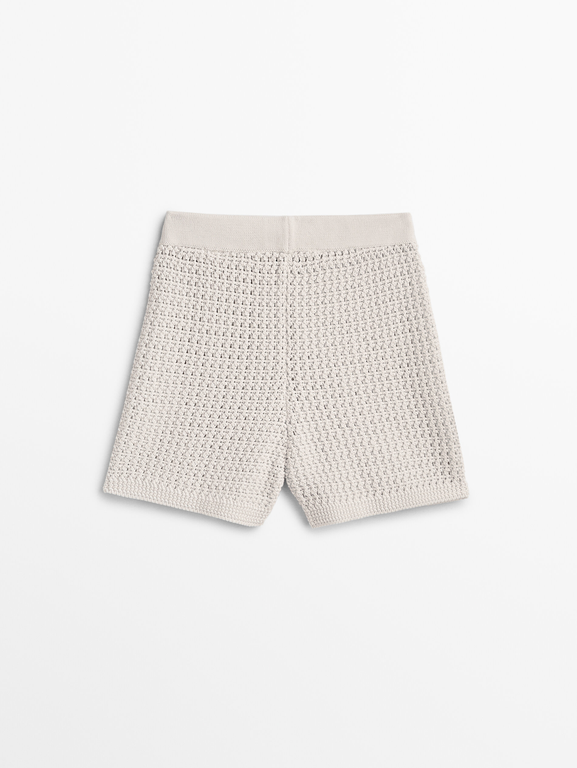 Shorts punto crochet - CRUDO