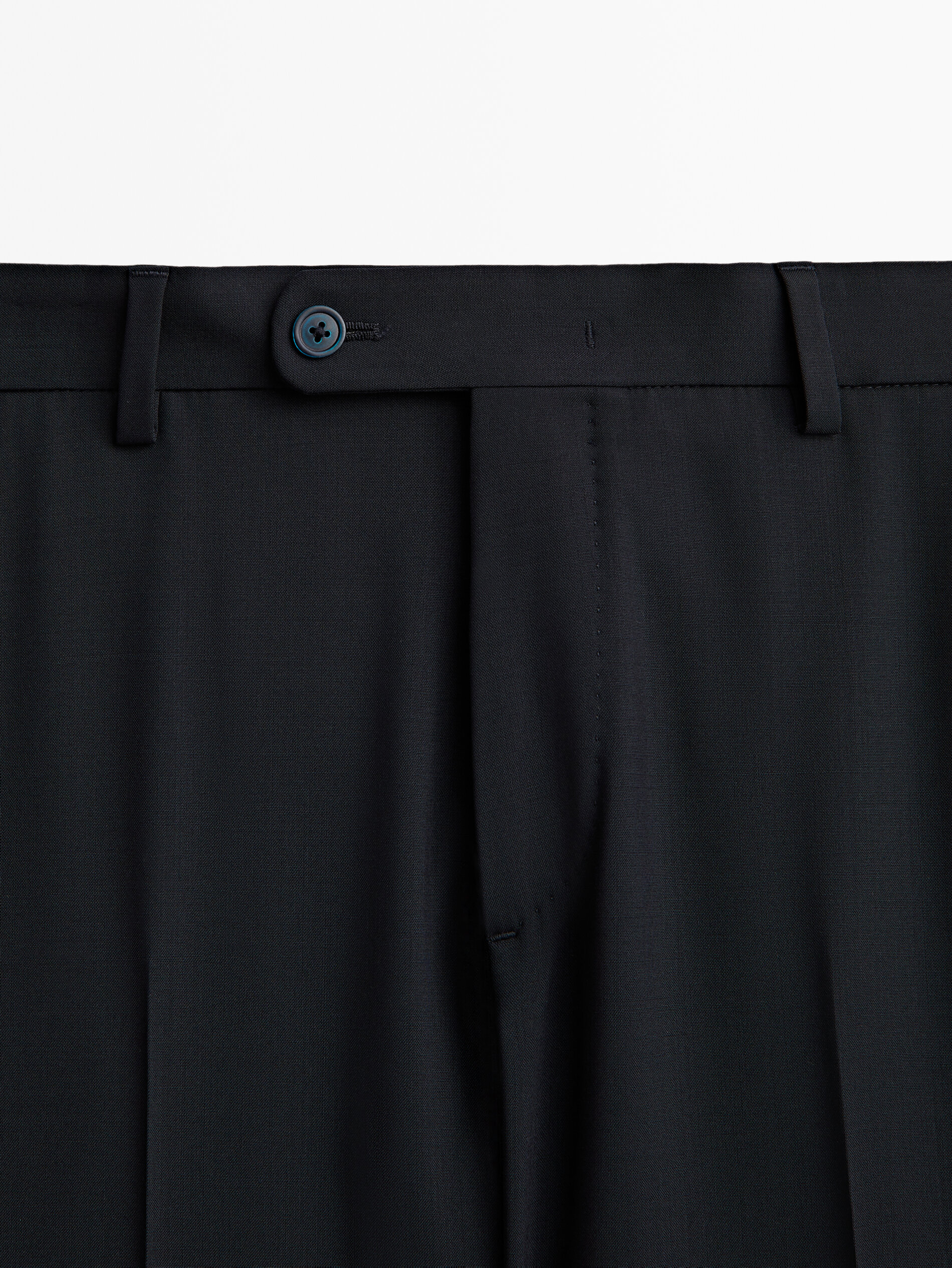 Pantalón traje lana bi-stretch - AZUL MARINO