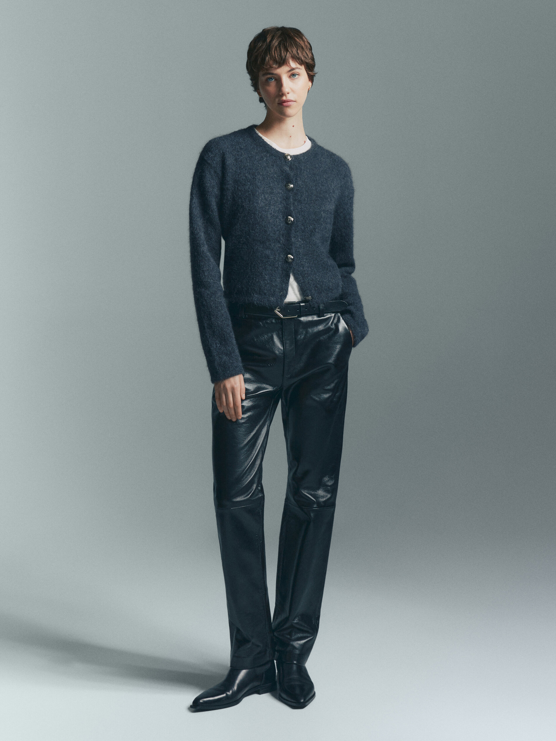 Cárdigan de punto botones - GRISMEDIO