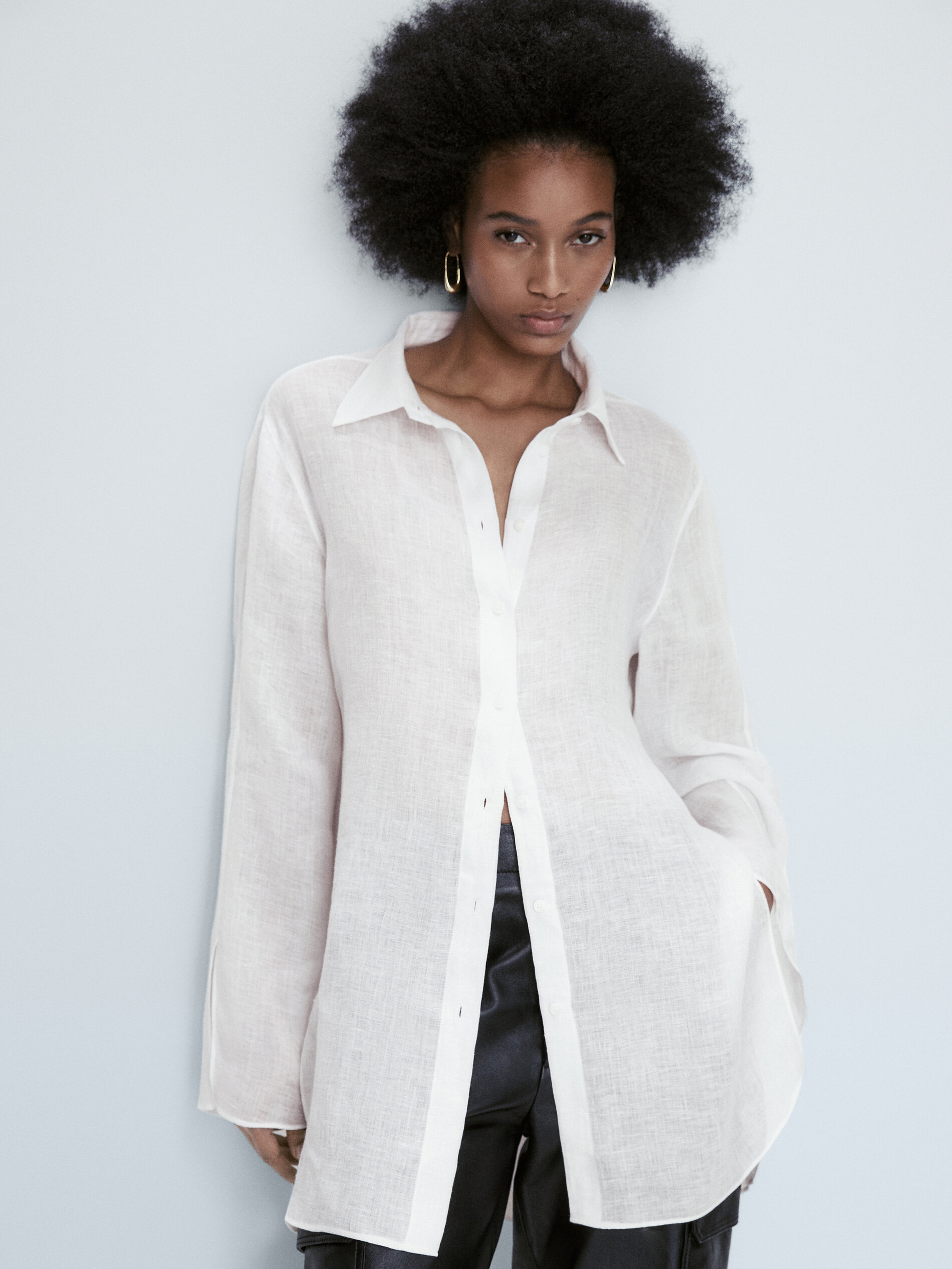 Blusón 100% lino - BLANCO