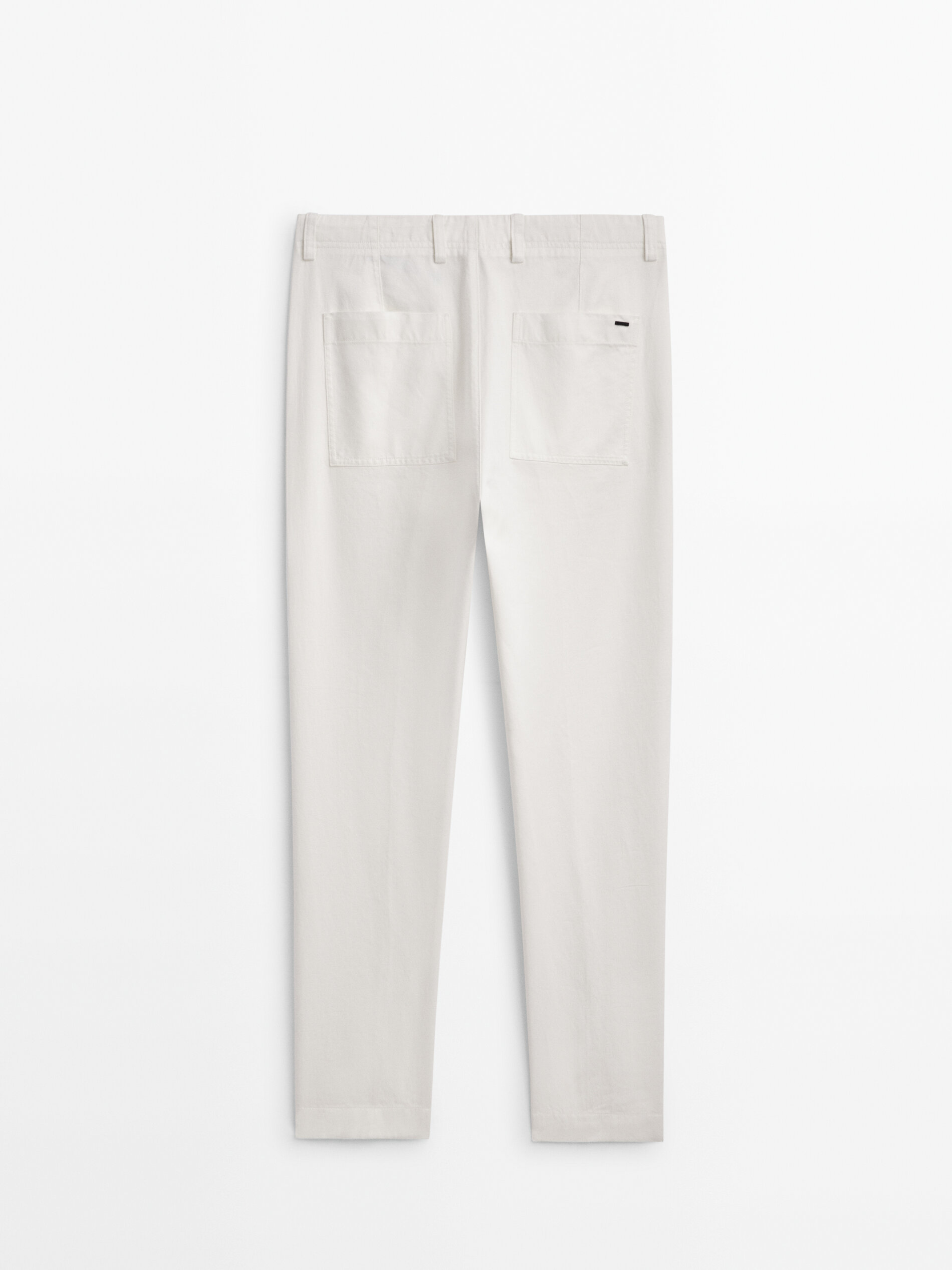 Pantalón tejanero tapered fit - BLANCO