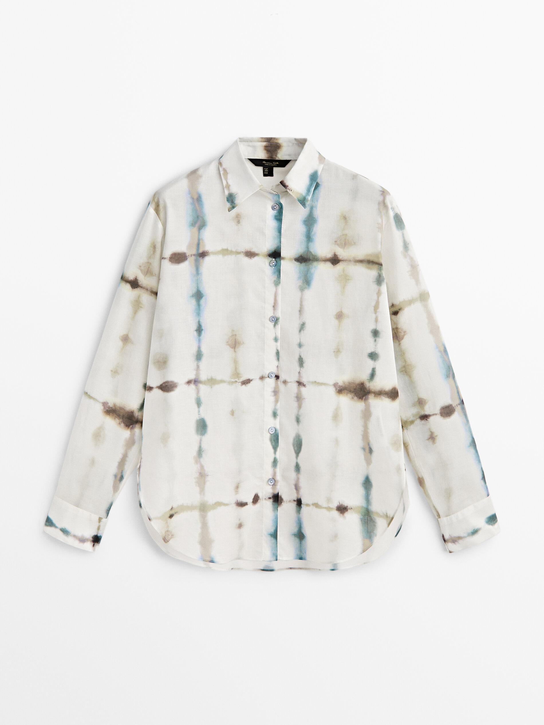 Camisa algodón tie dye - AZUL