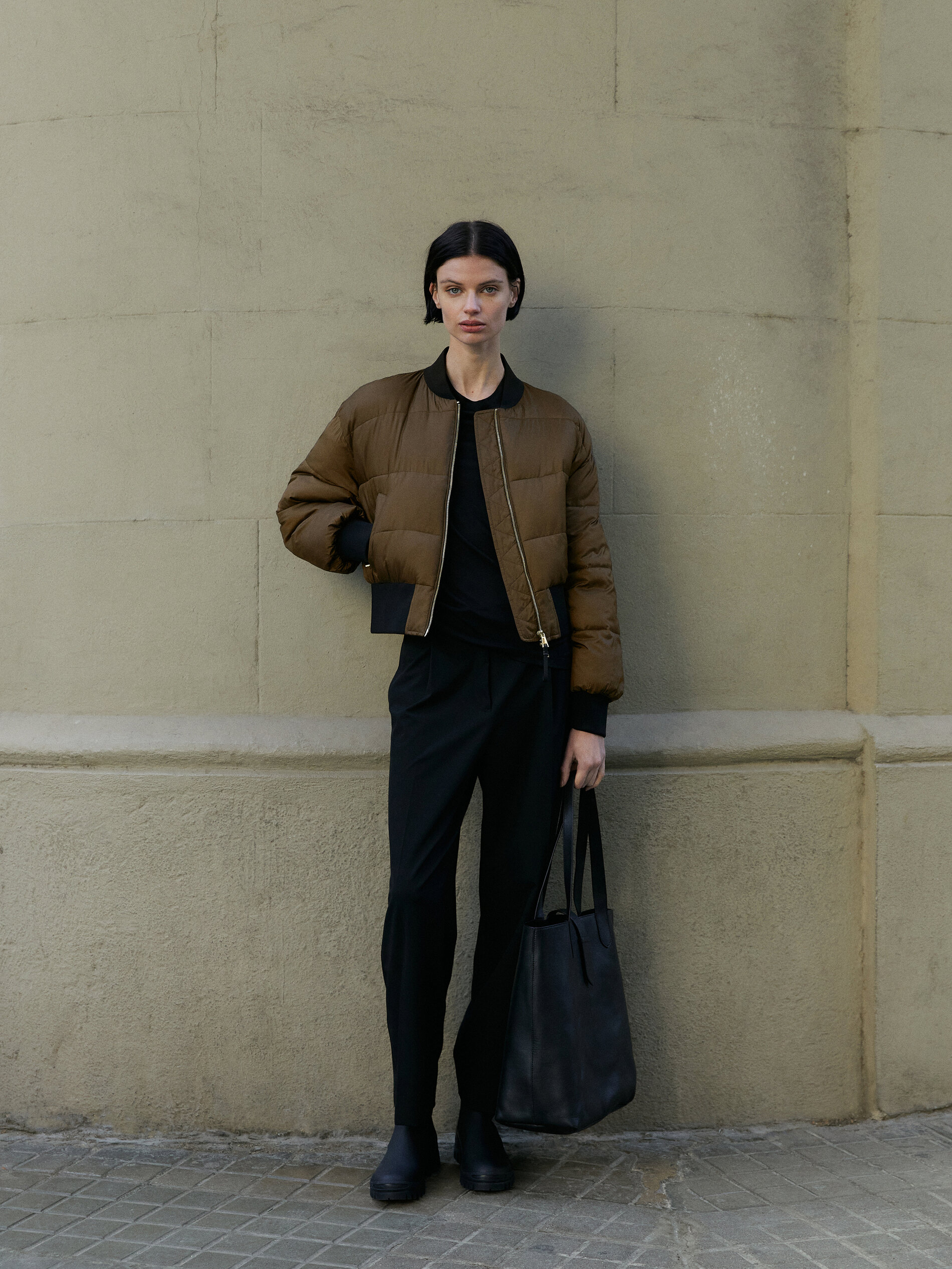 Camiseta manga corta mezcla modal cashmere - NEGRO