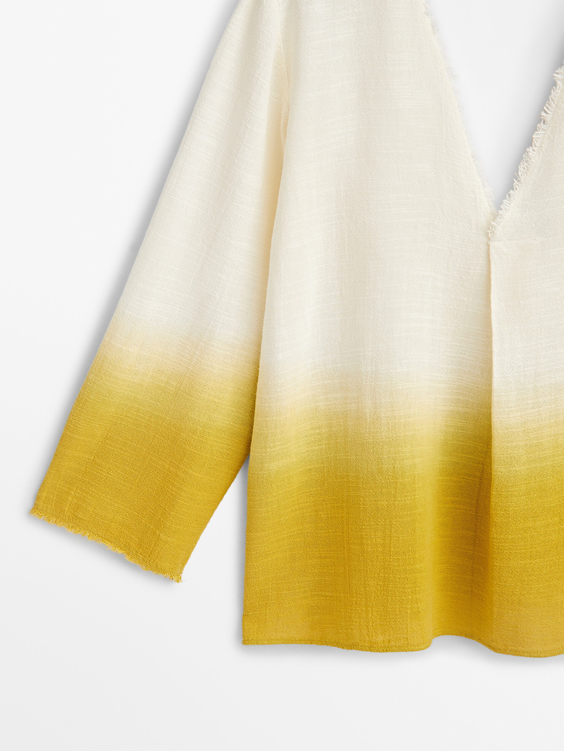 Camisa rústica degradado - AMARILLO MOSTAZA