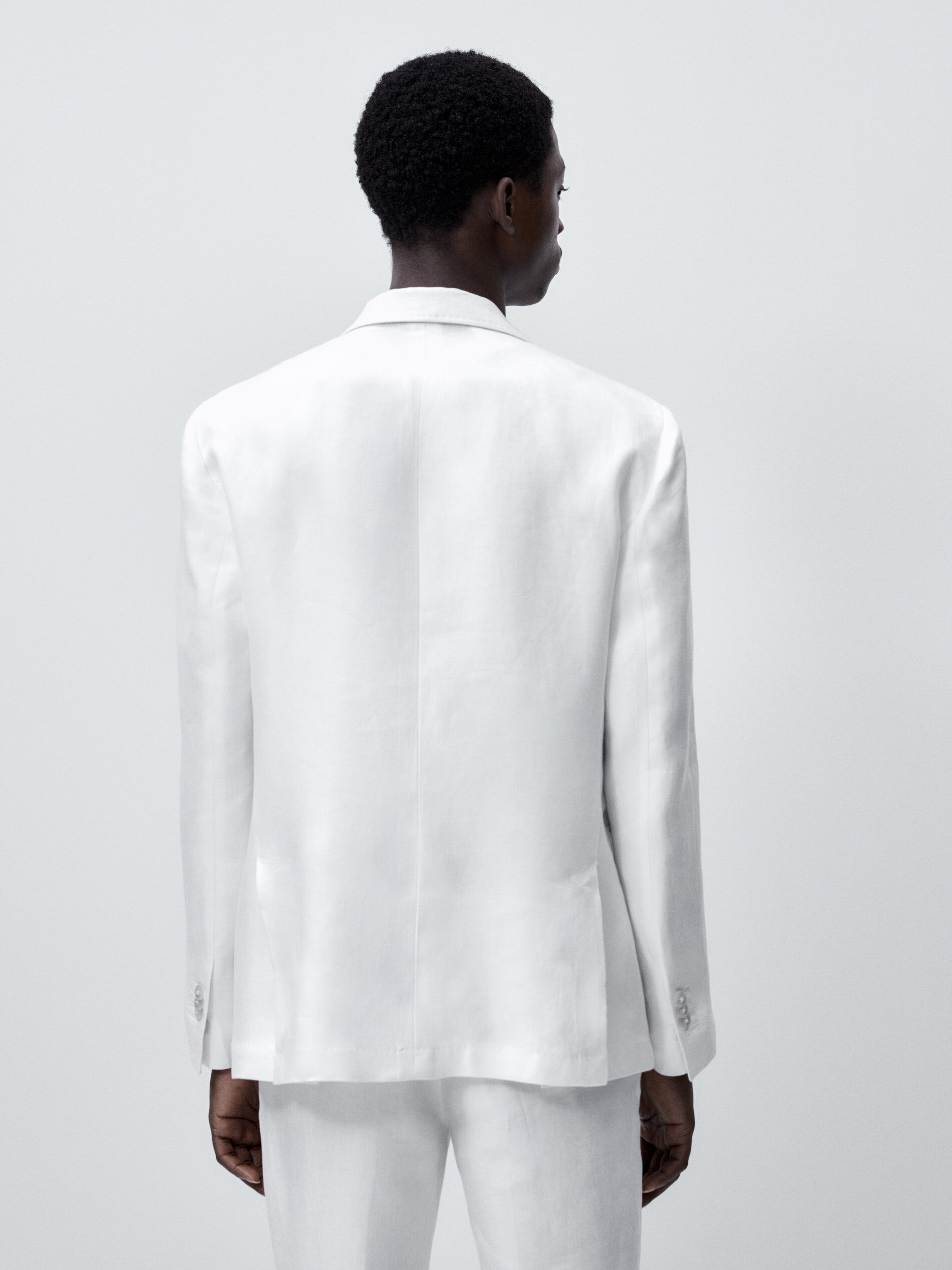 Americana traje 100% lino - BLANCO