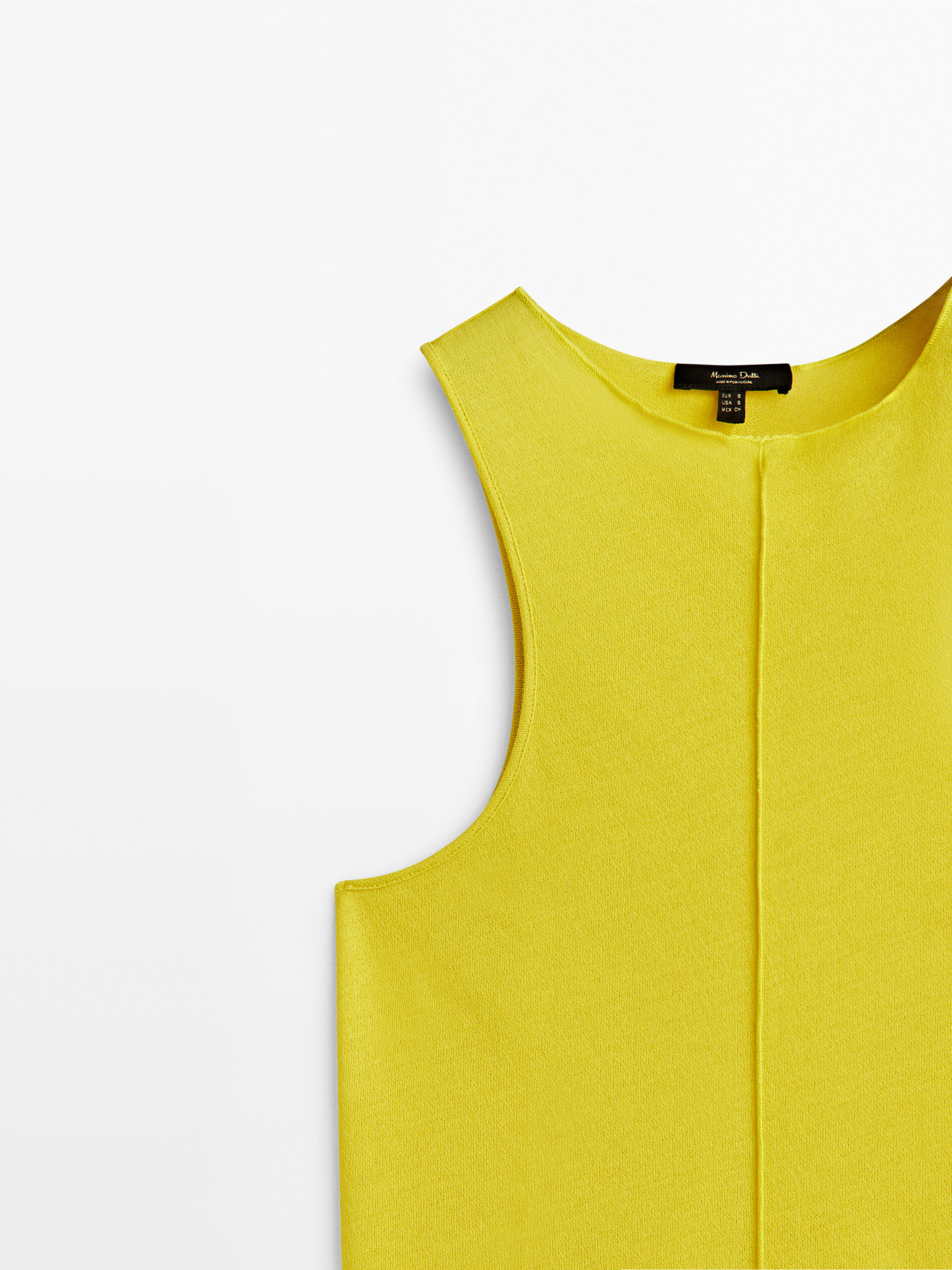 Camiseta sin mangas crepe nervio central - LIMA