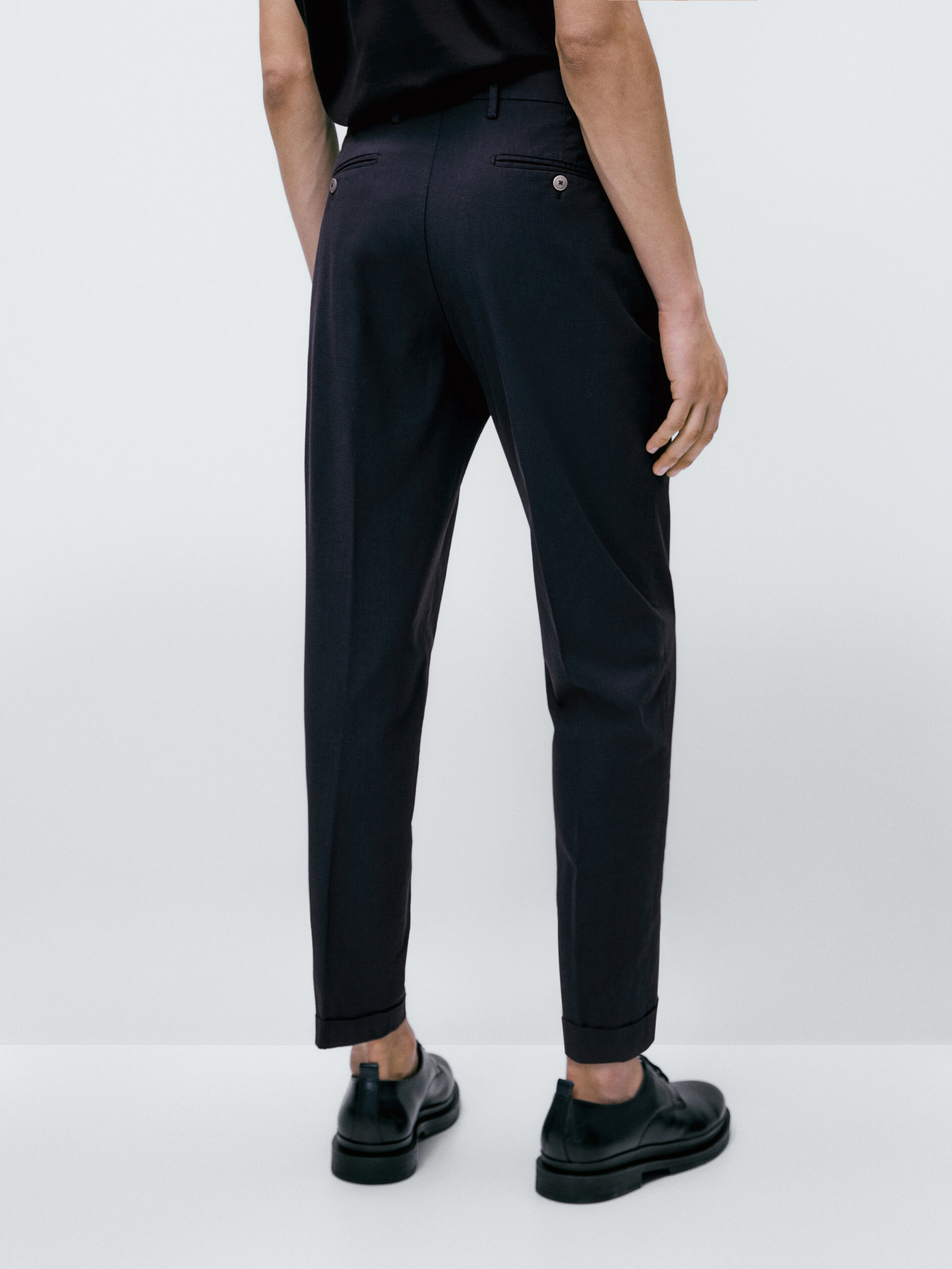 Pantalón chino tinte hilo ice cotton slim fit - AZUL MARINO