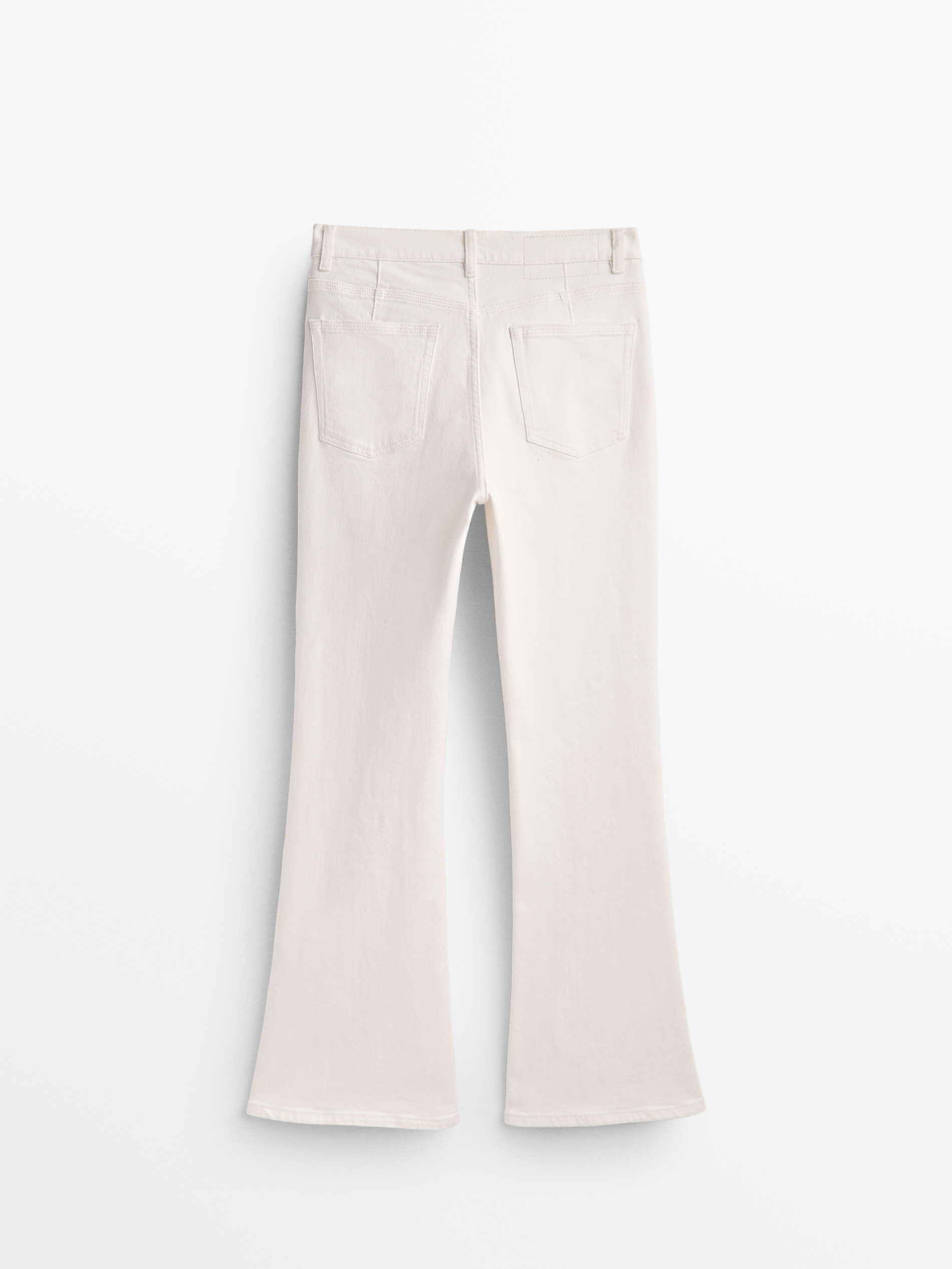 Pantalón vaquero tiro alto flare - CRUDO