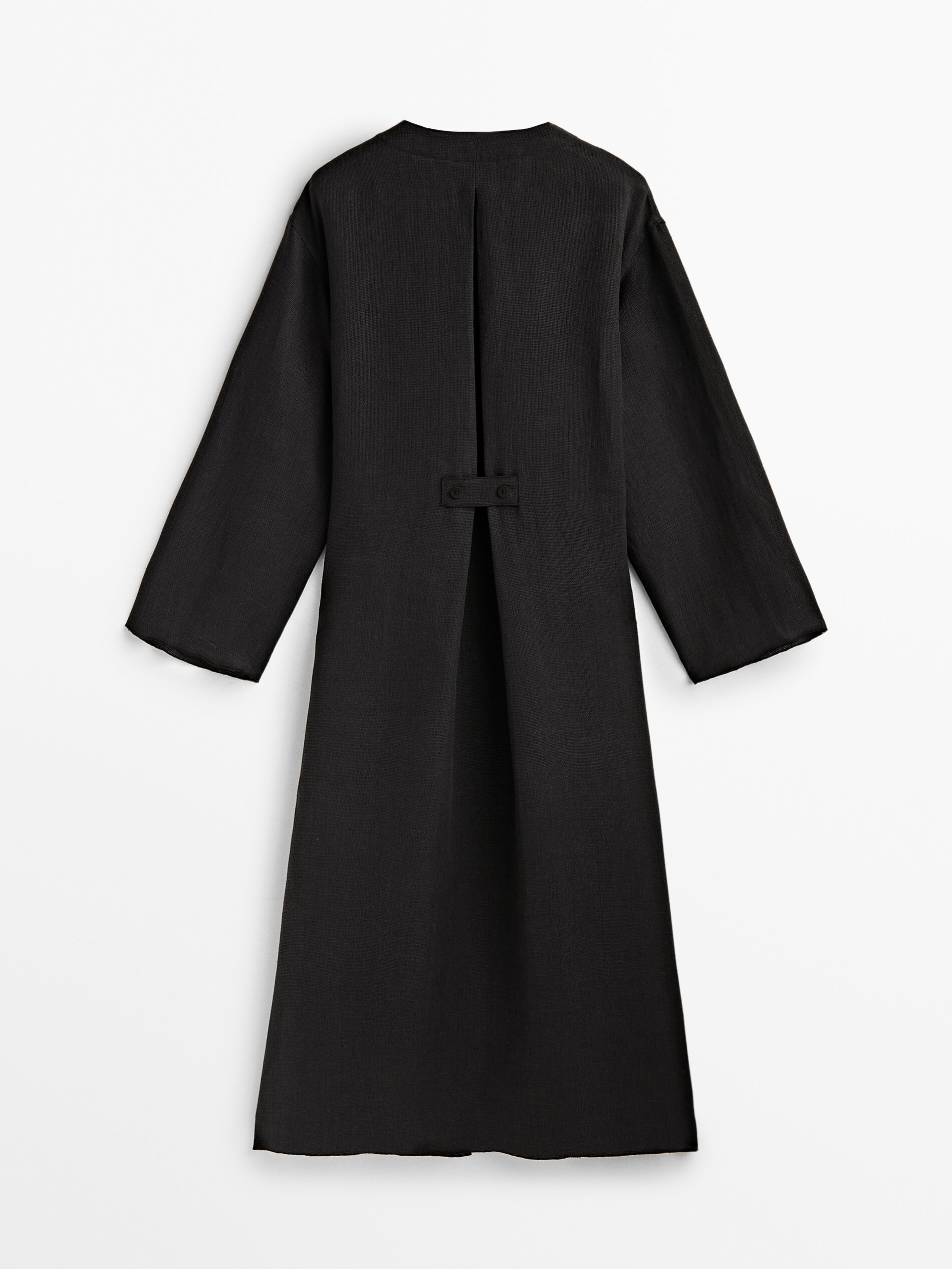 Blusón kimono lino Limited Edition - NEGRO