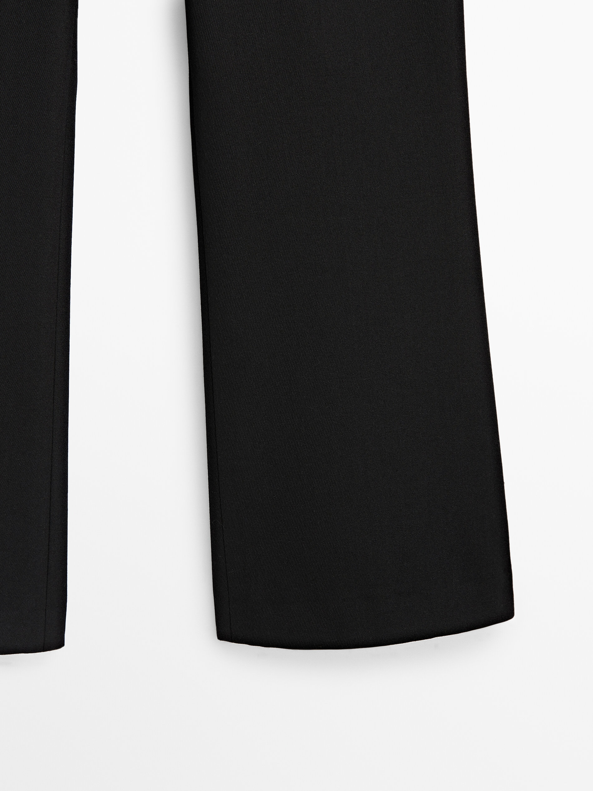 Pantalón con lana kick flare - NEGRO