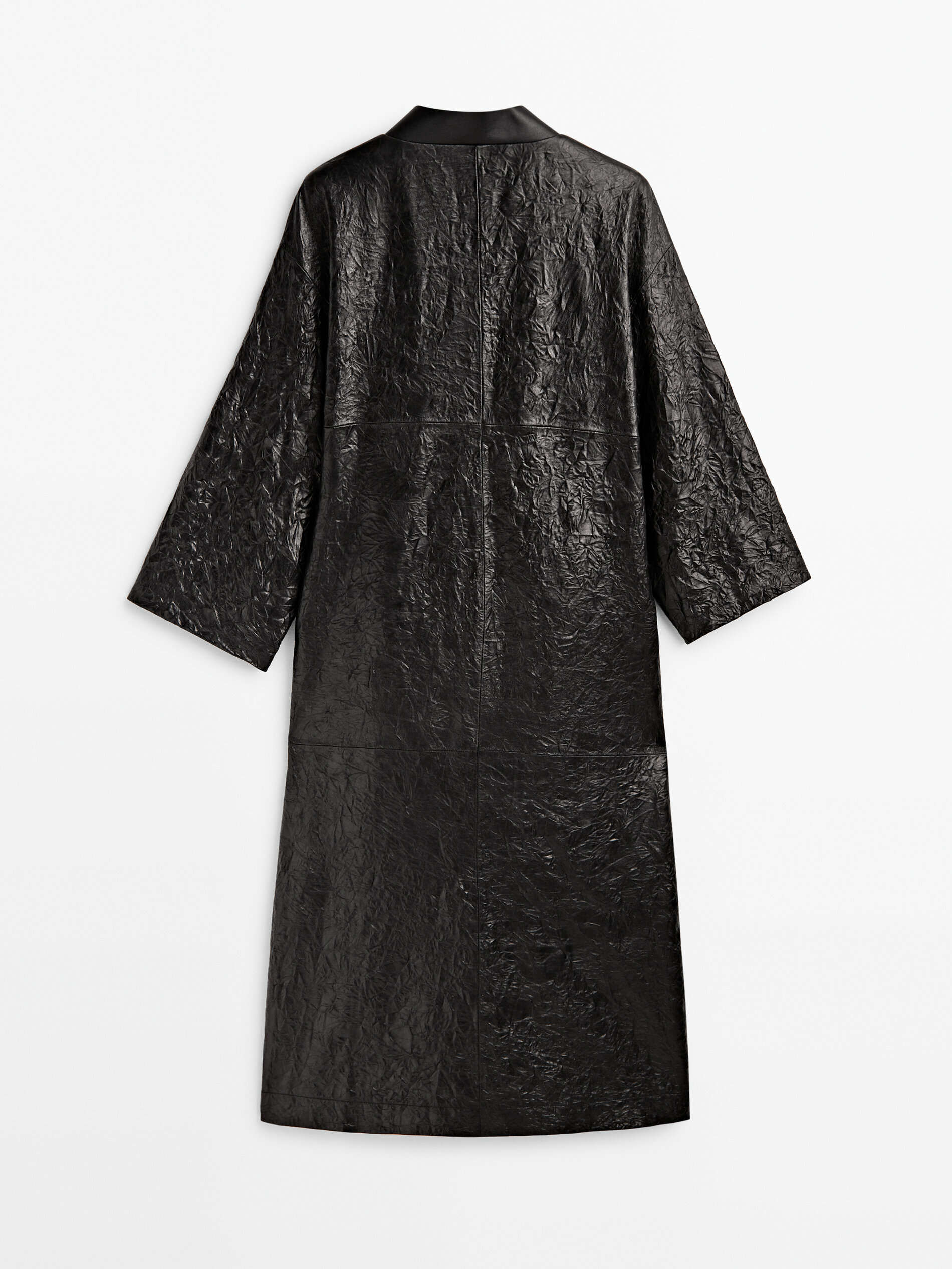 Kimono piel napa craquelada Limited edition - NEGRO