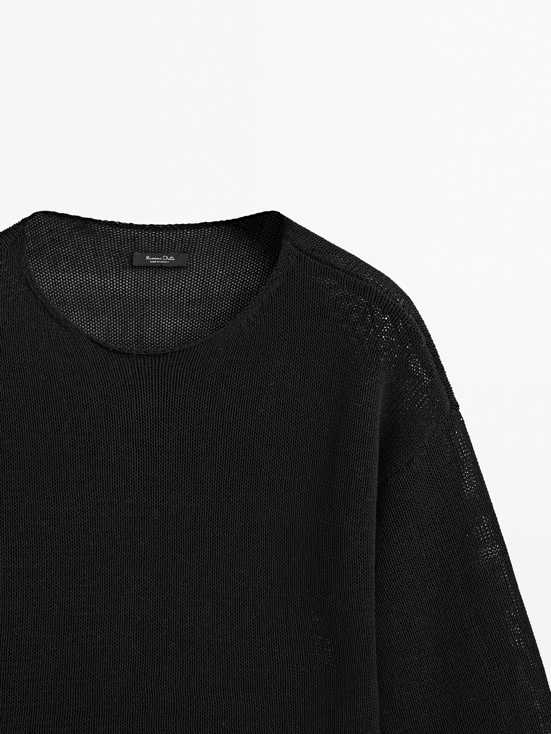 Jersey punto cropped - NEGRO