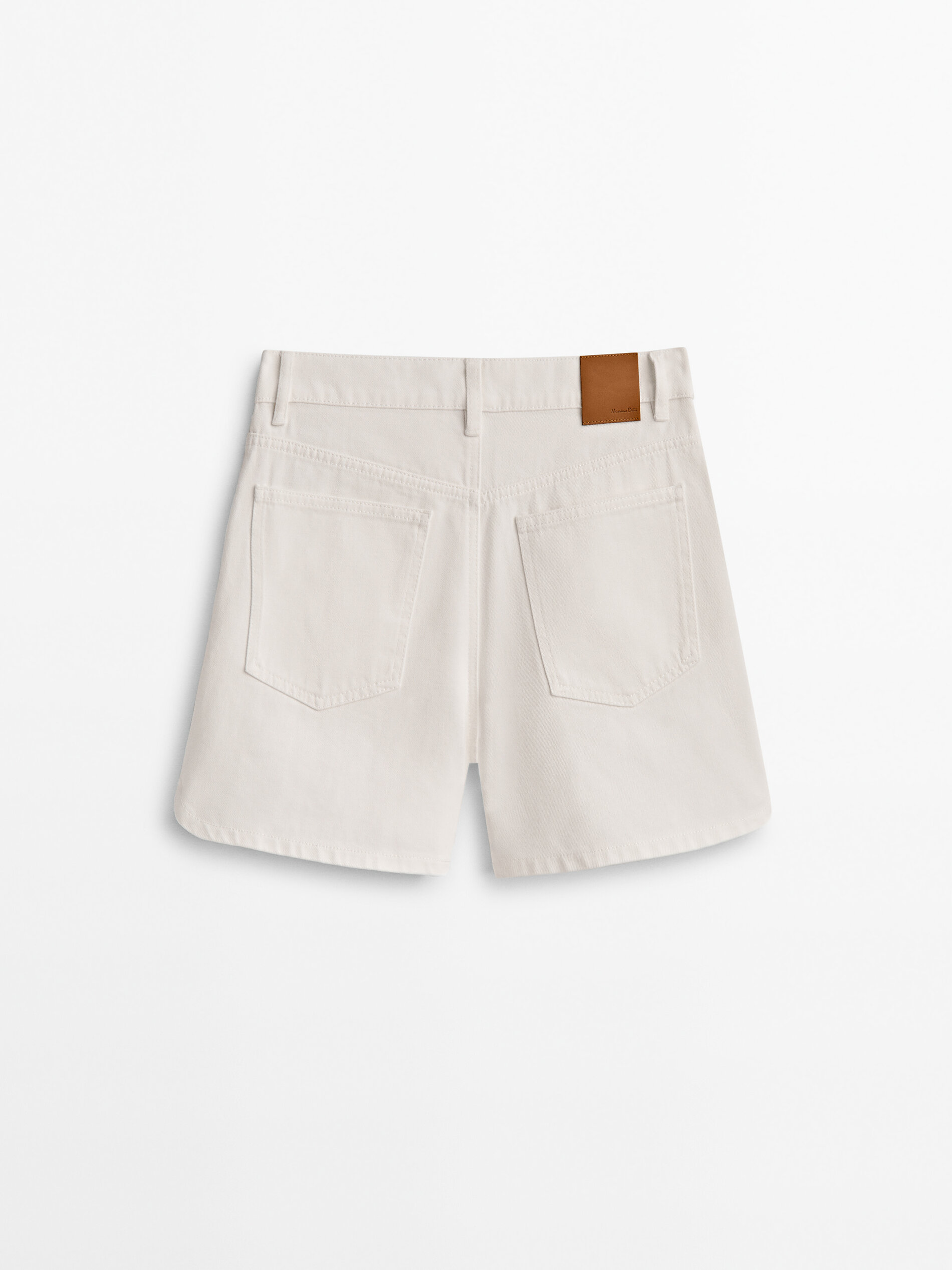 Short denim tiro alto - CRUDO
