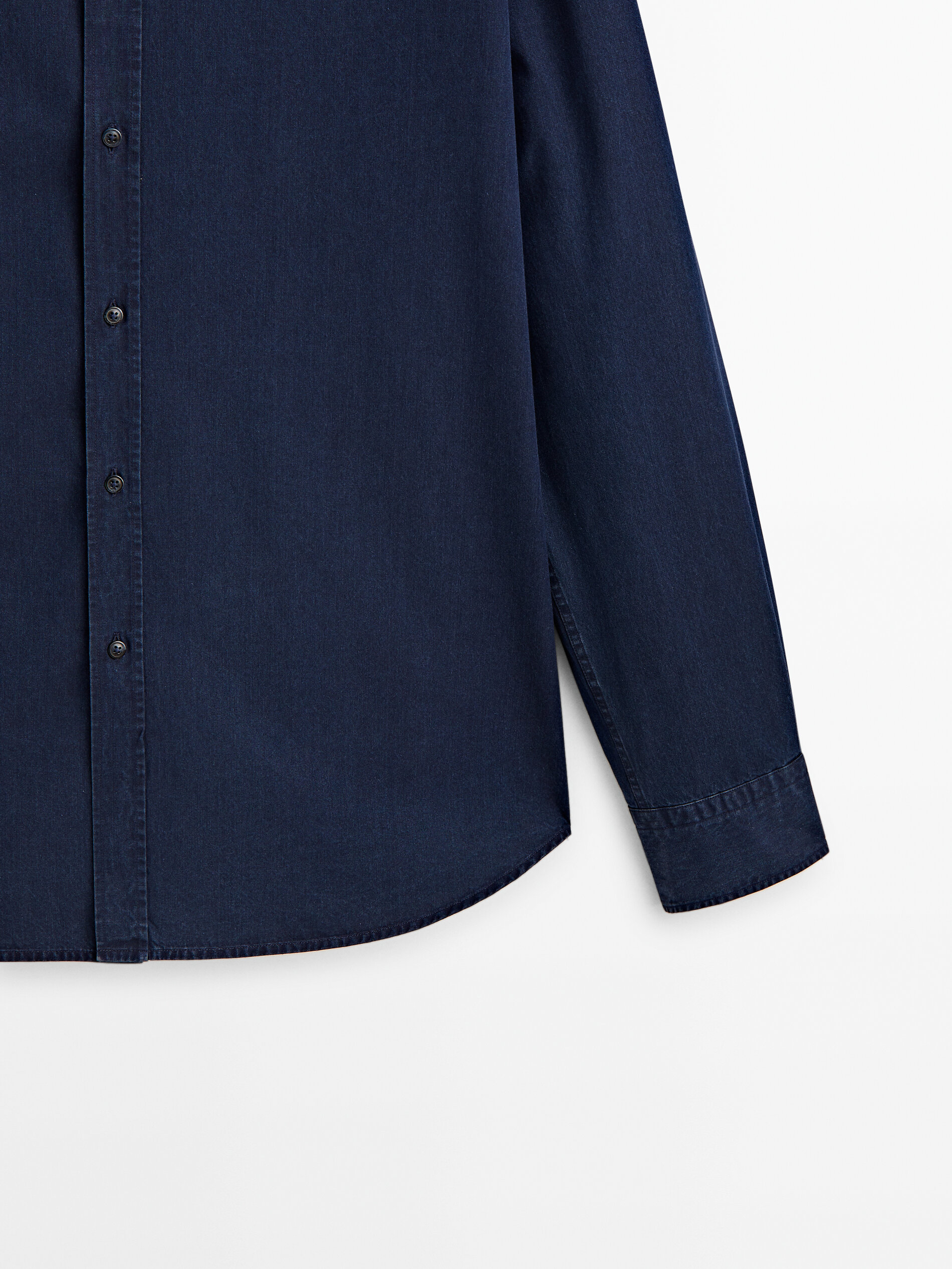 Camisa denim 100% algodón regular fit - AZULÓN