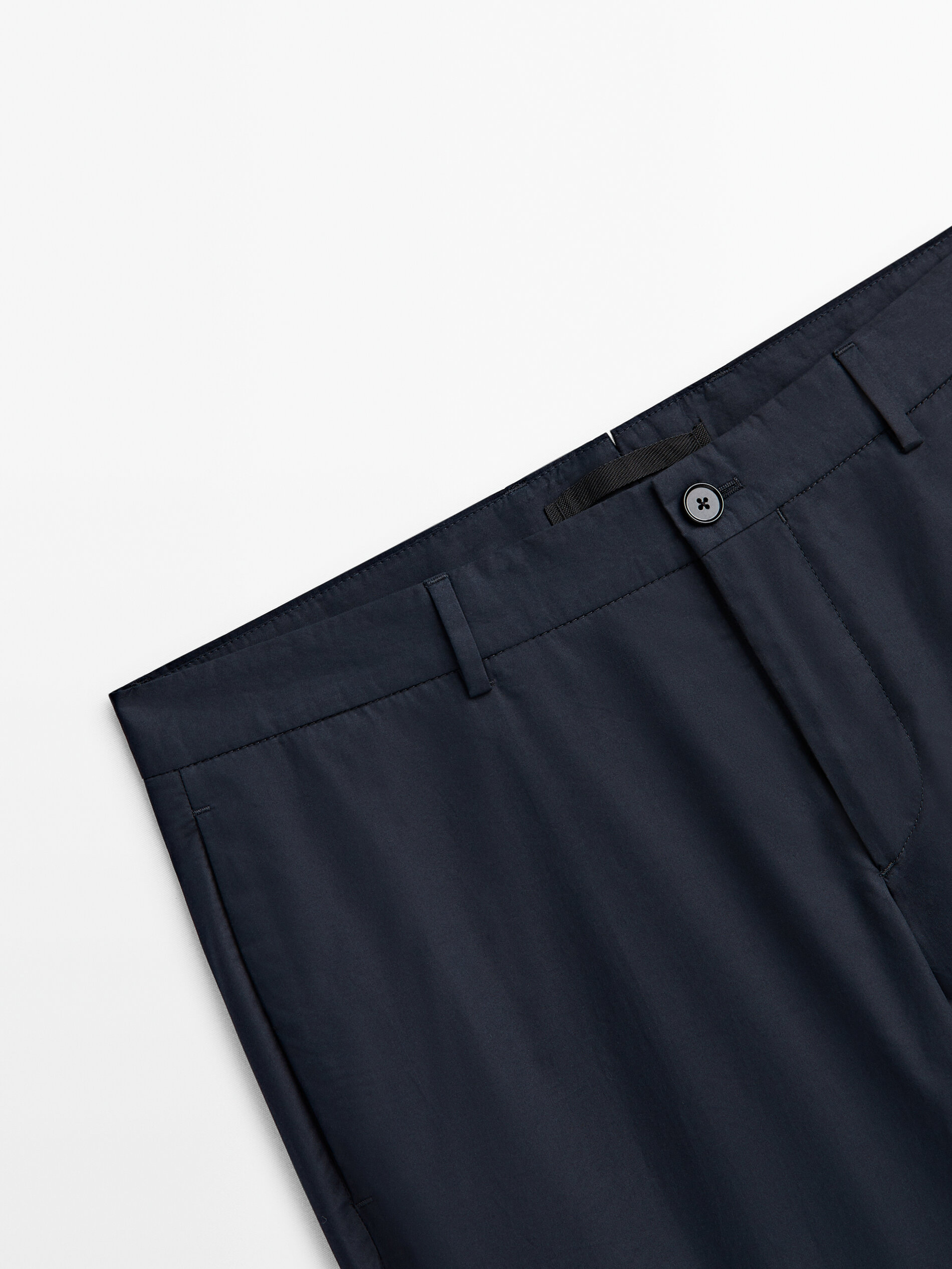 Pantalón traje popelín -Studio - AZUL MARINO