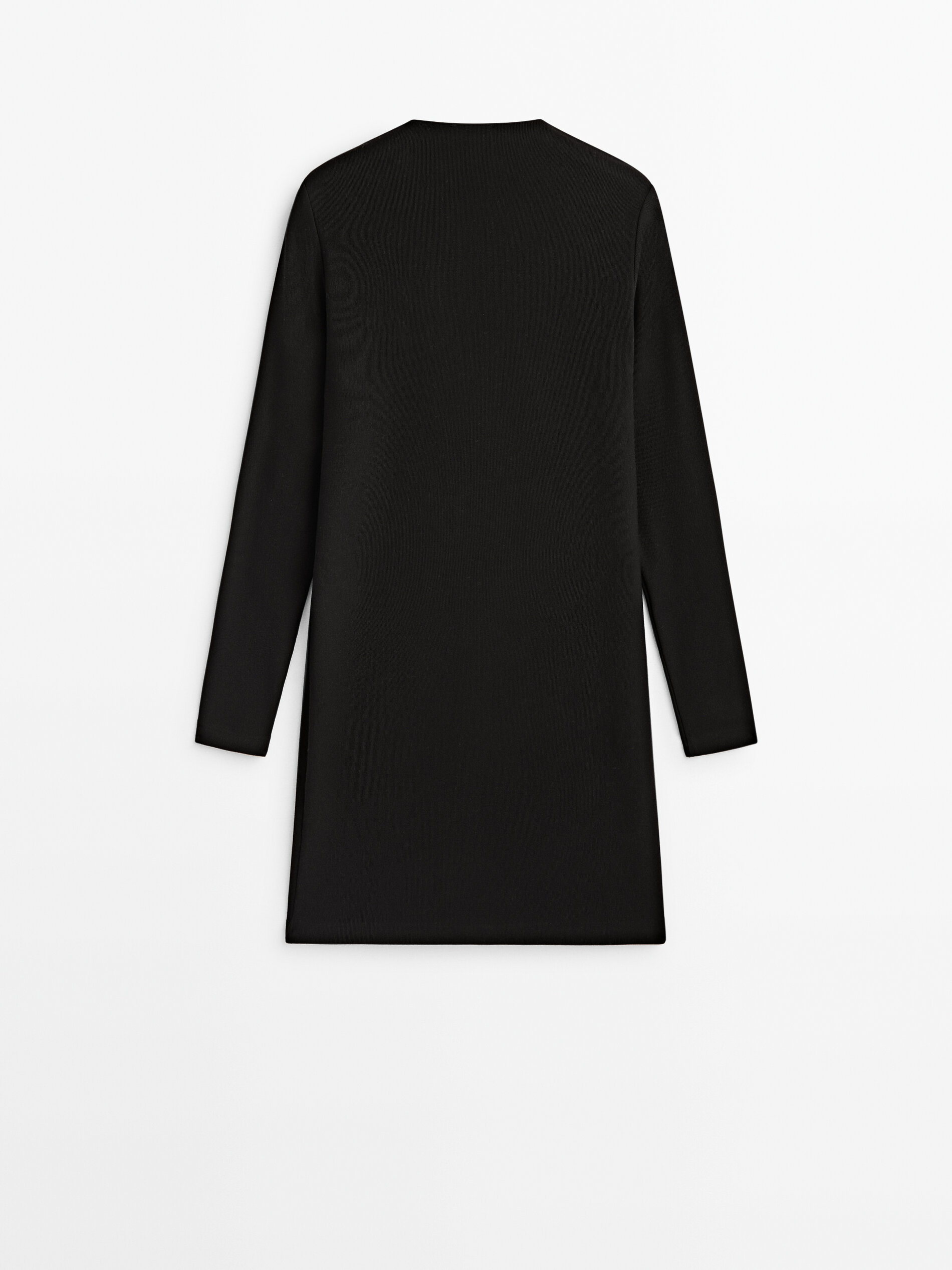 Vestido corto negro mini escote - NEGRO