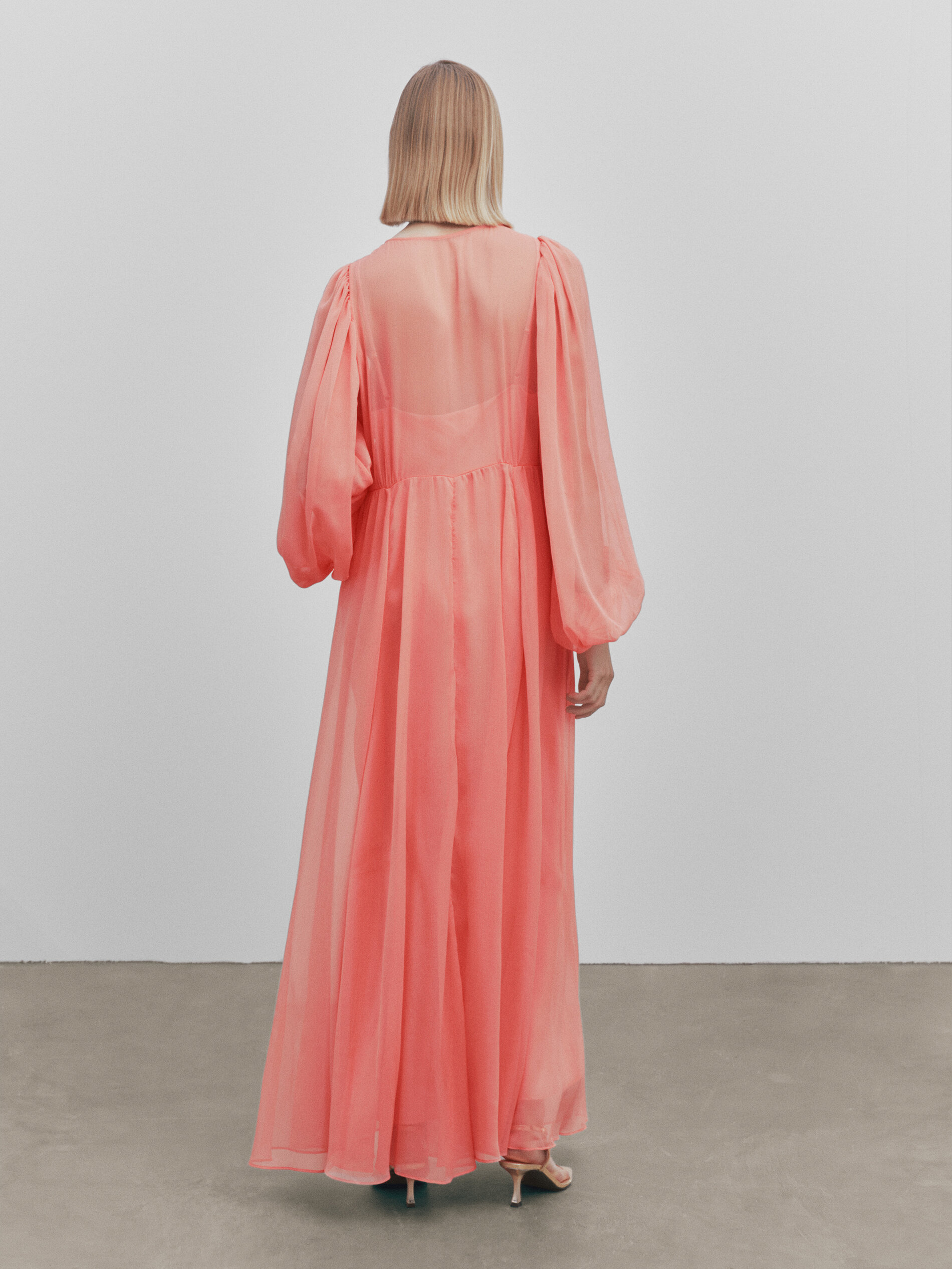 Vestido largo romántico -Studio - ROSA