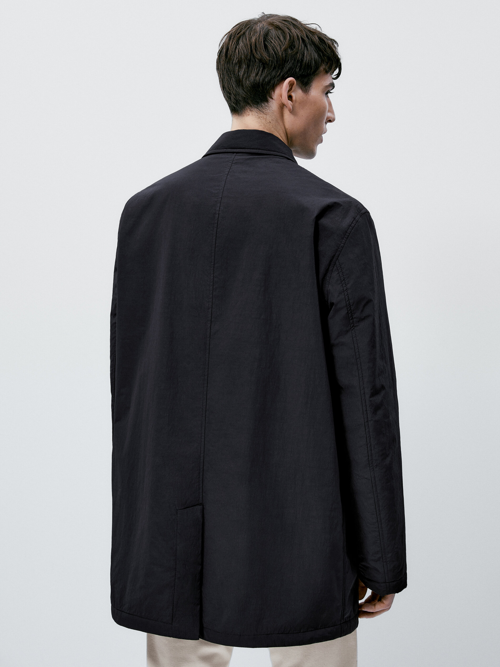 Chaqueta trench técnica ligera 3/4 - AZUL MARINO