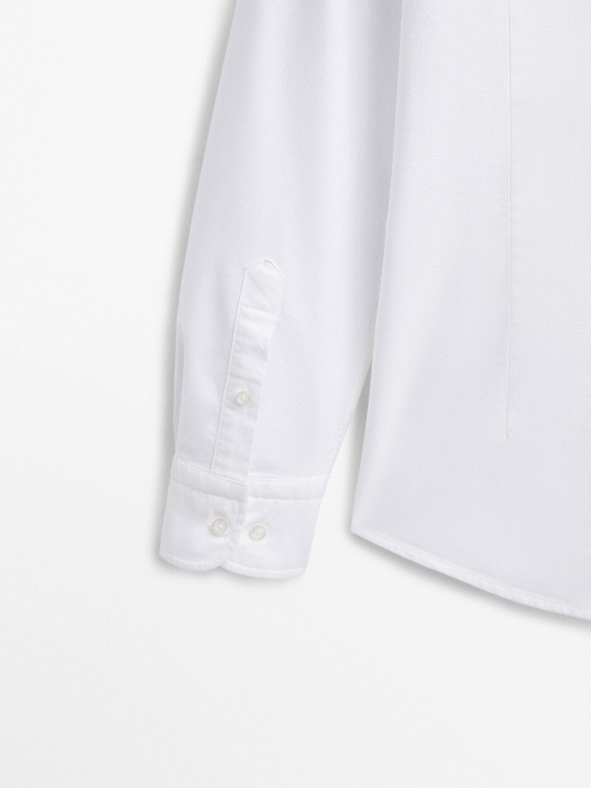 Camisa oxford algodón slim fit - BLANCO