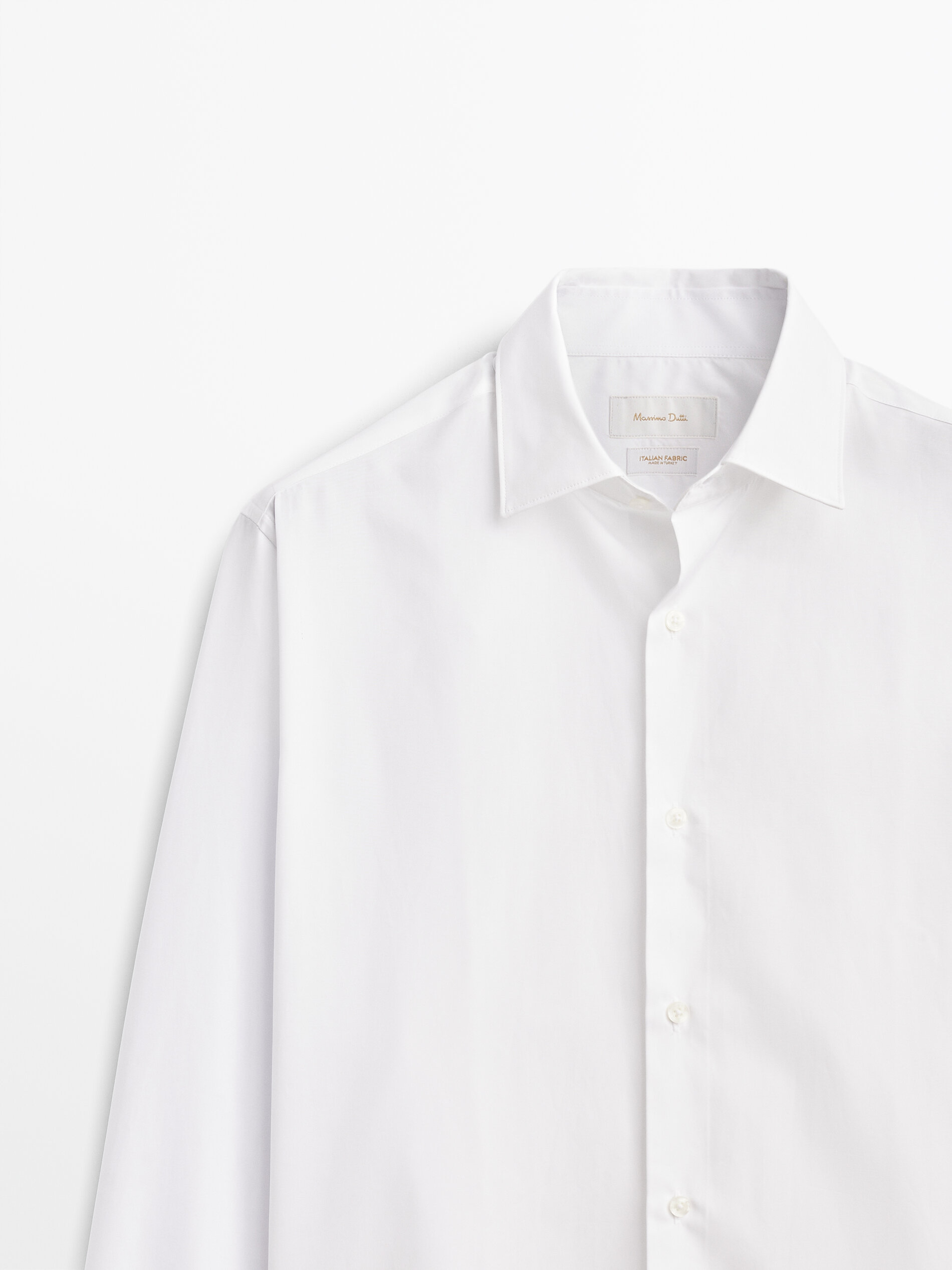 Camisa popelín algodón slim fit - BLANCO