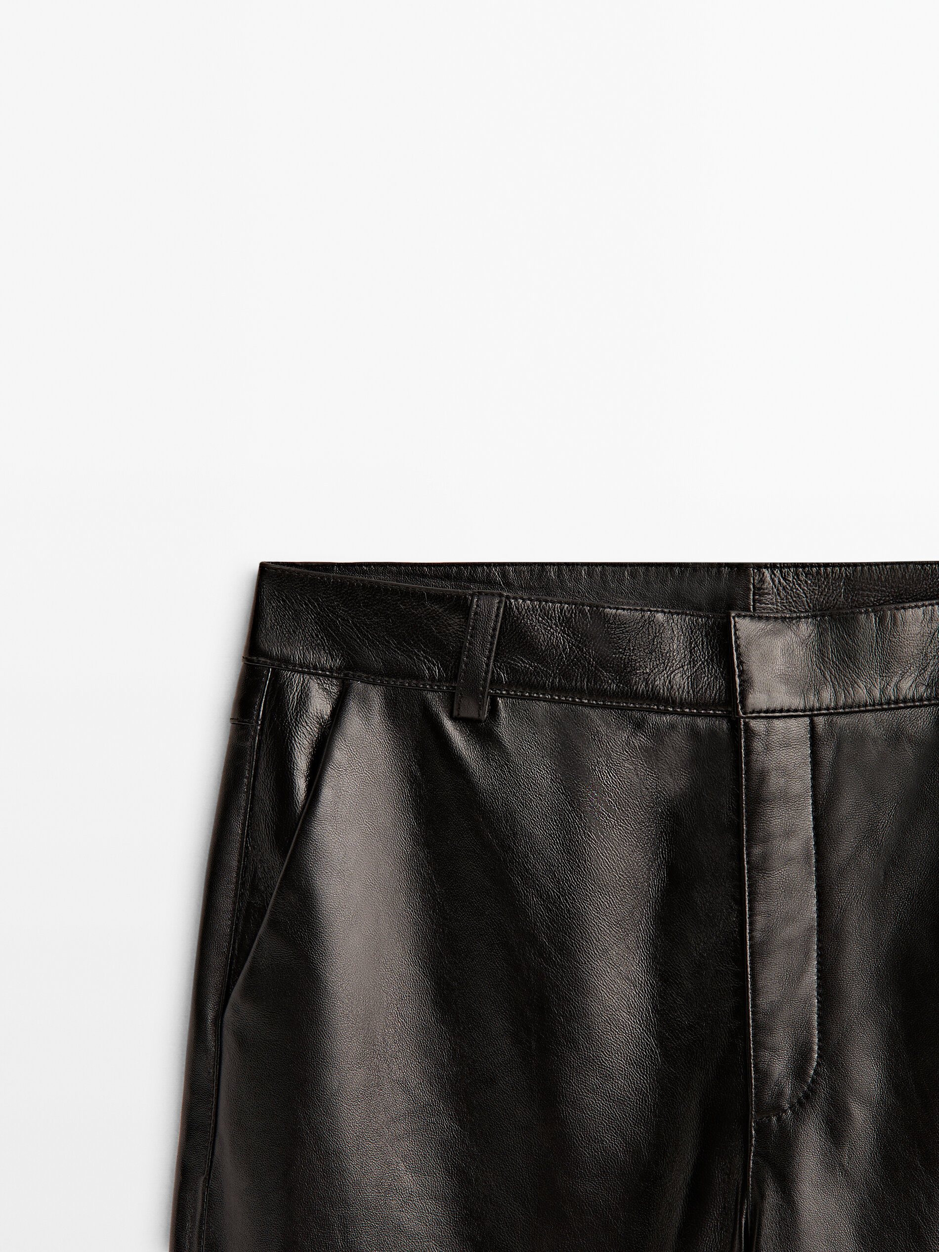 Pantalón negro piel napa - NEGRO