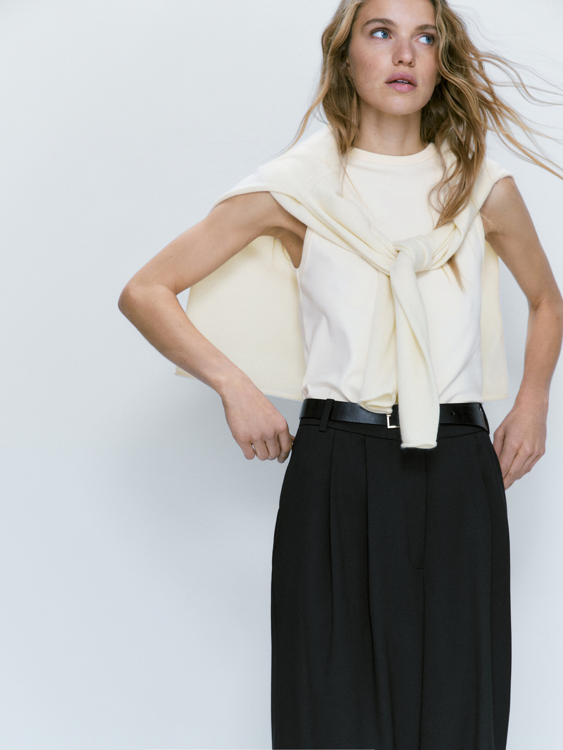 Top sin mangas algodón - CRUDO