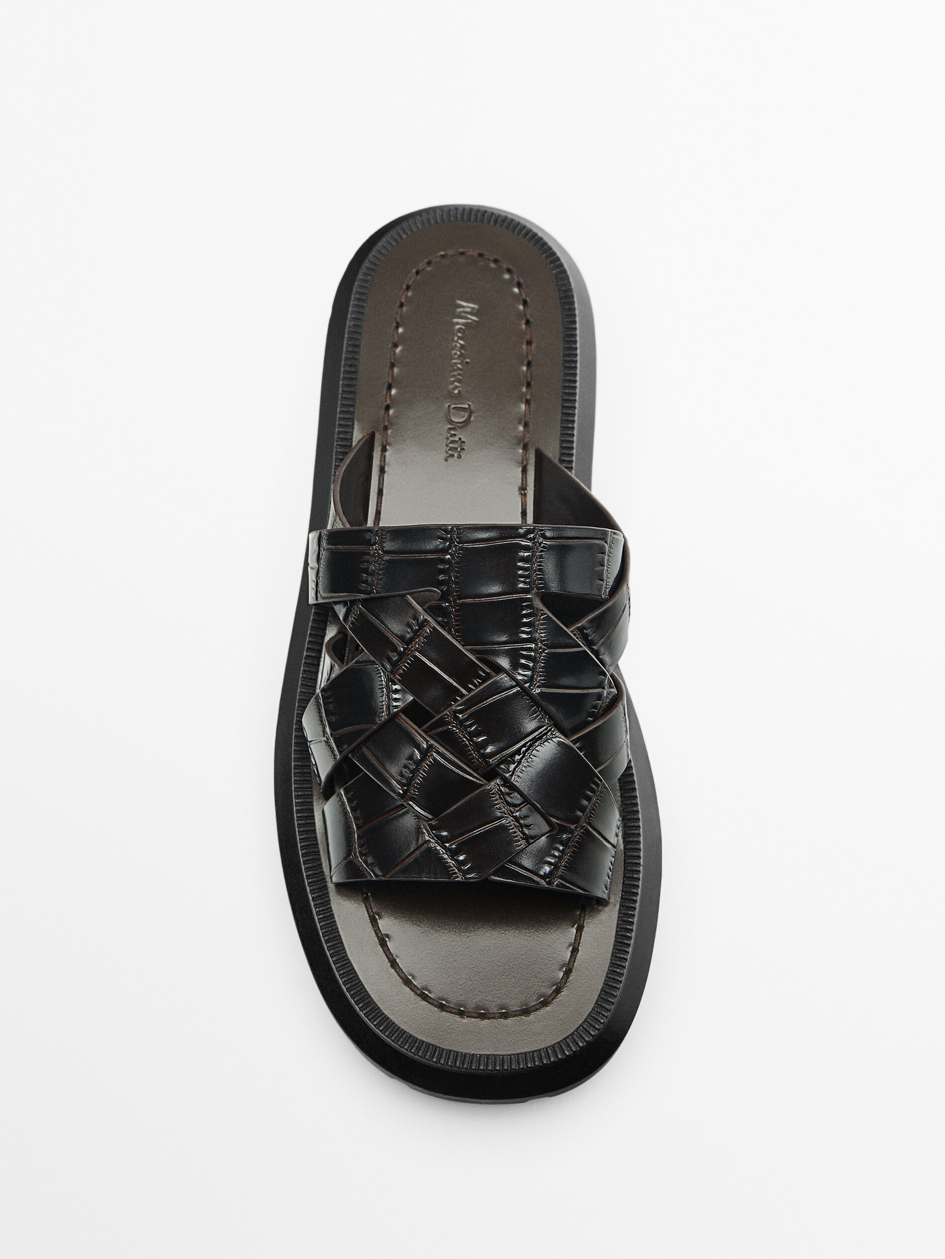 Sandalia piel pala super track - MARRÓN