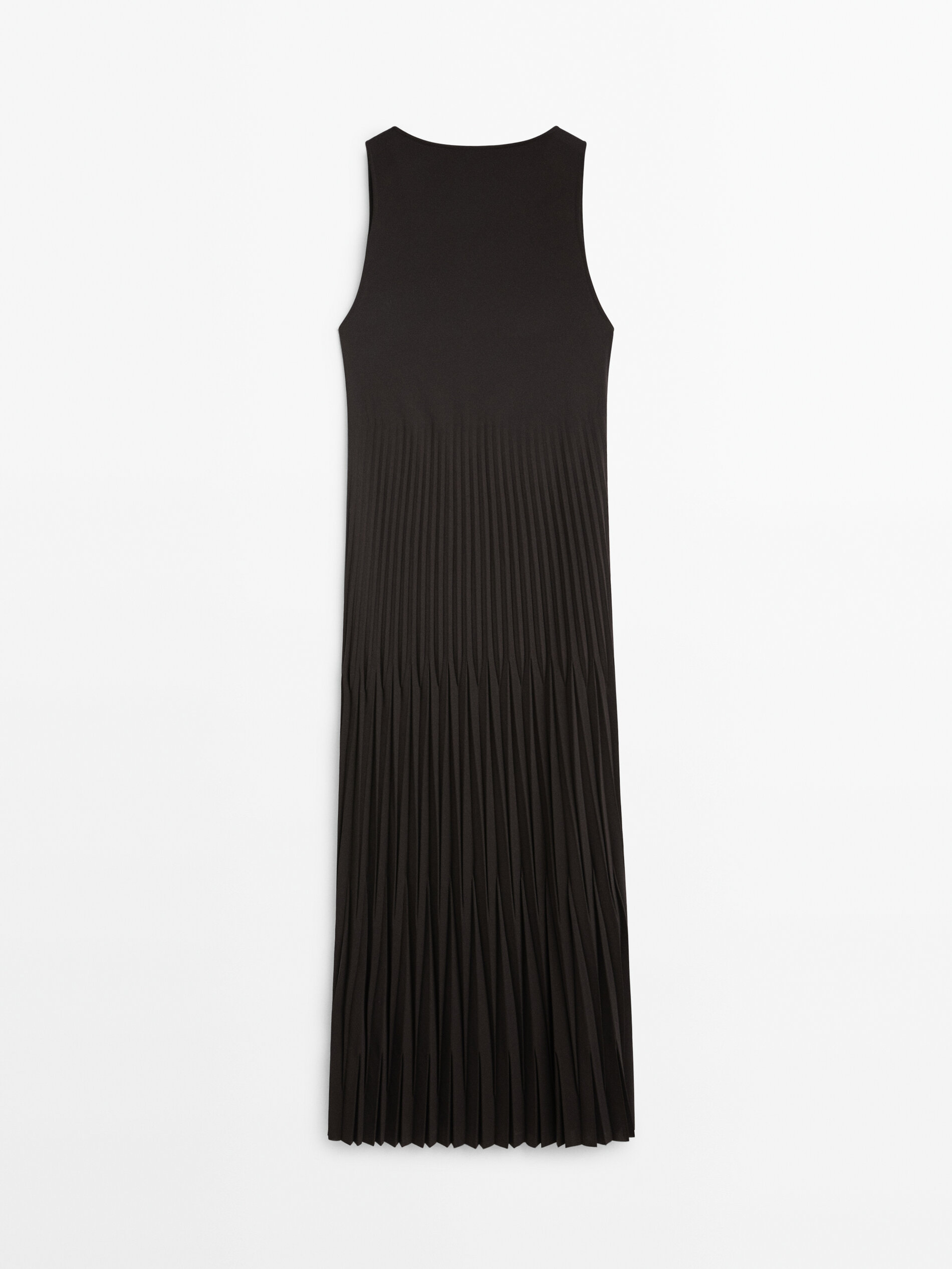 Vestido plisado negro - NEGRO