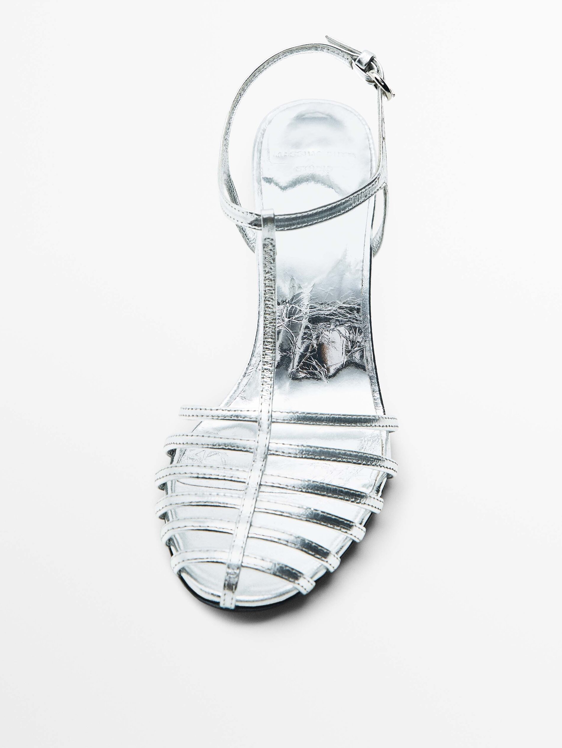 Cangrejera tacón laminado - Studio - PLATA