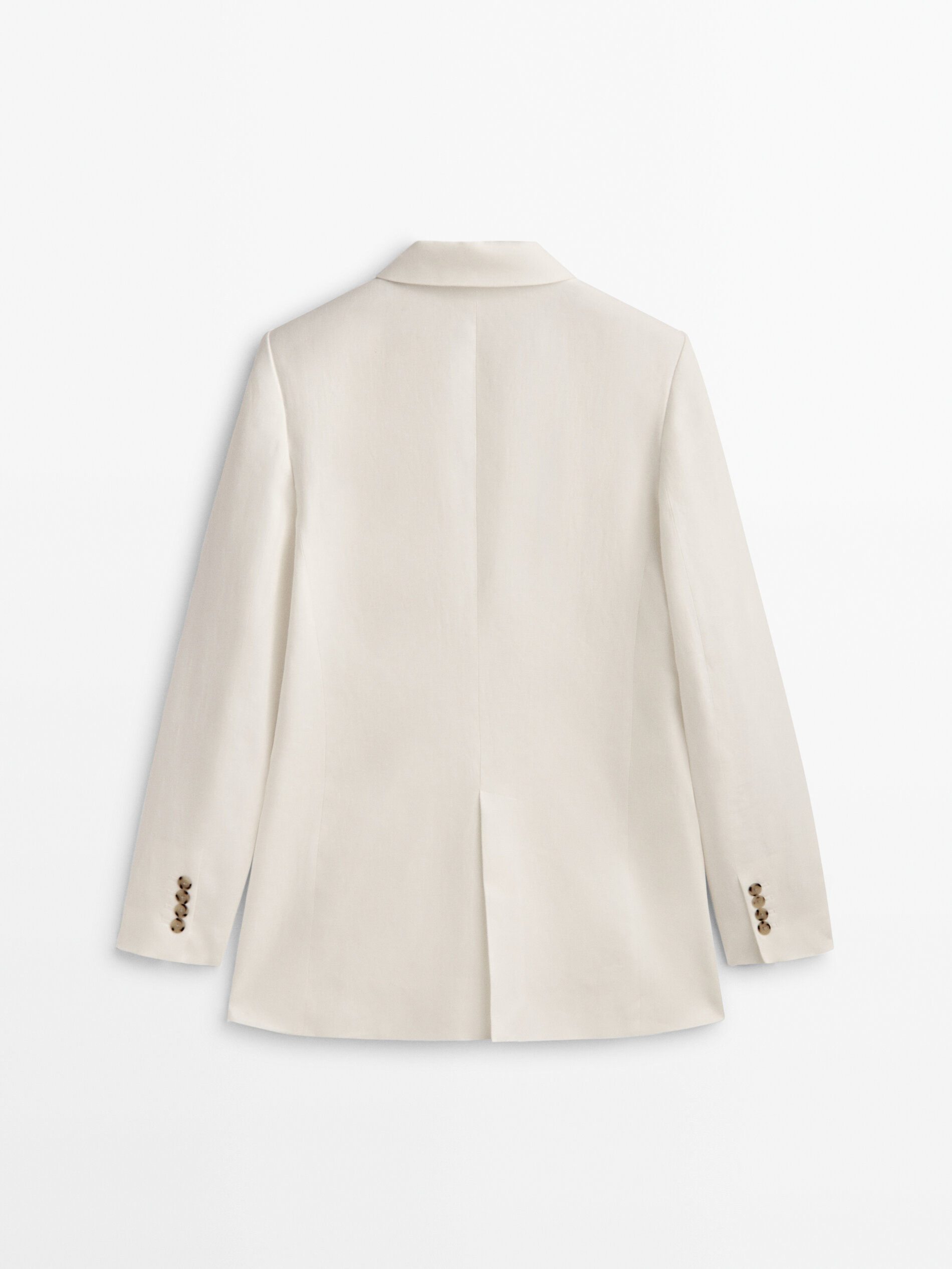 Americana traje 100% lino dos botones - BLANCO