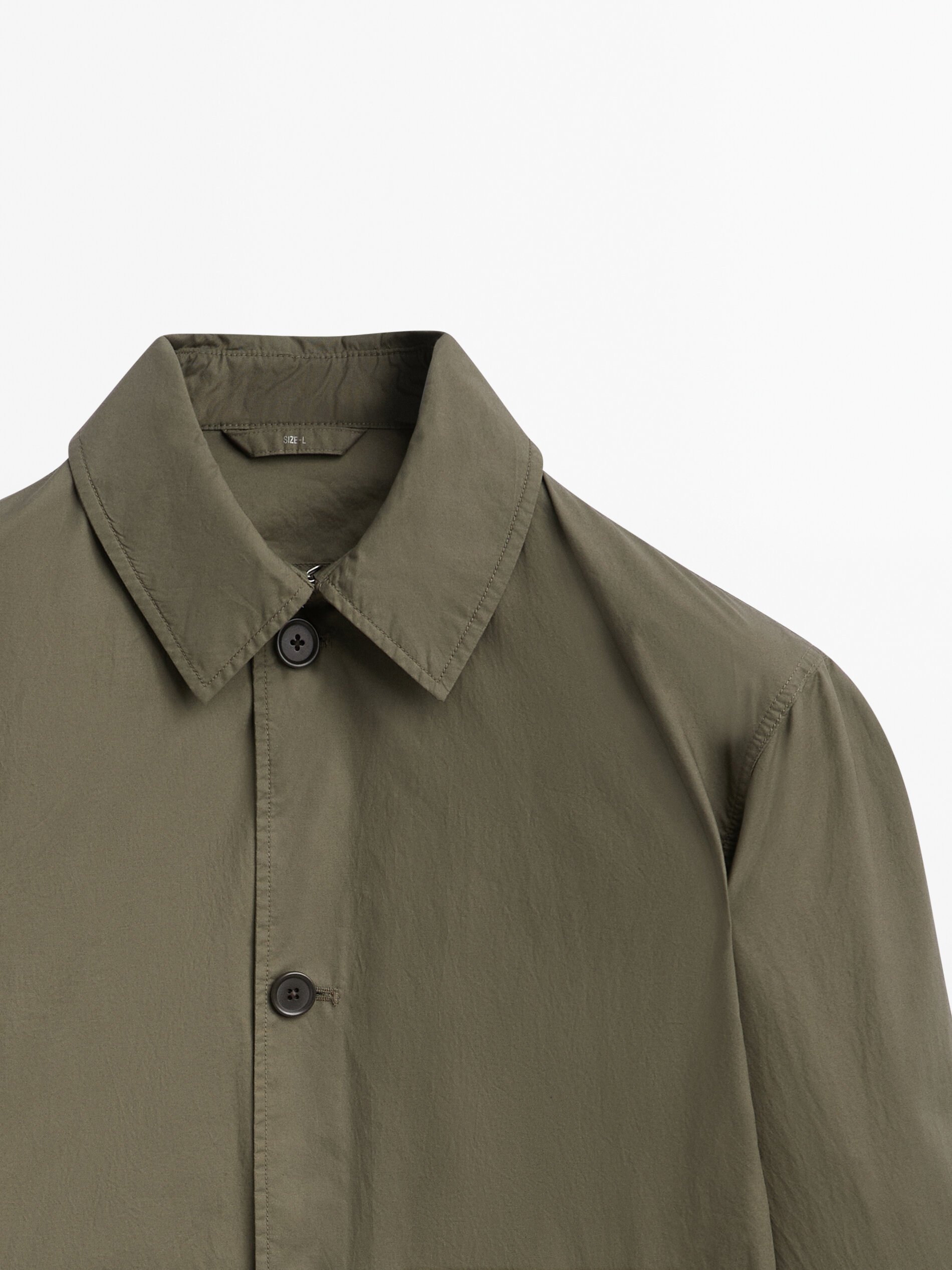 Chaqueta trench técnica ligera - KAKI CLARO