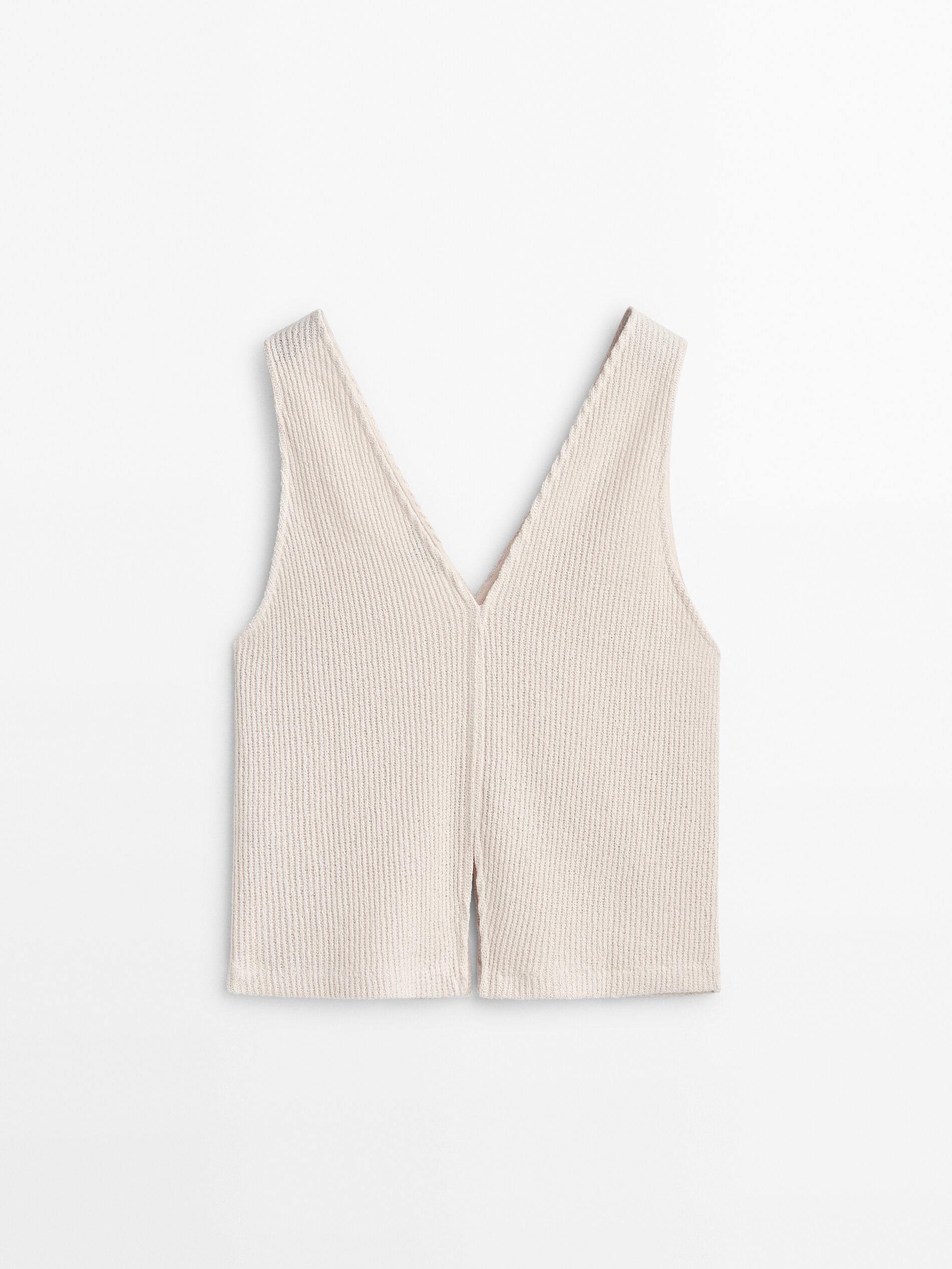 Top crop detalle abertura - CRUDO