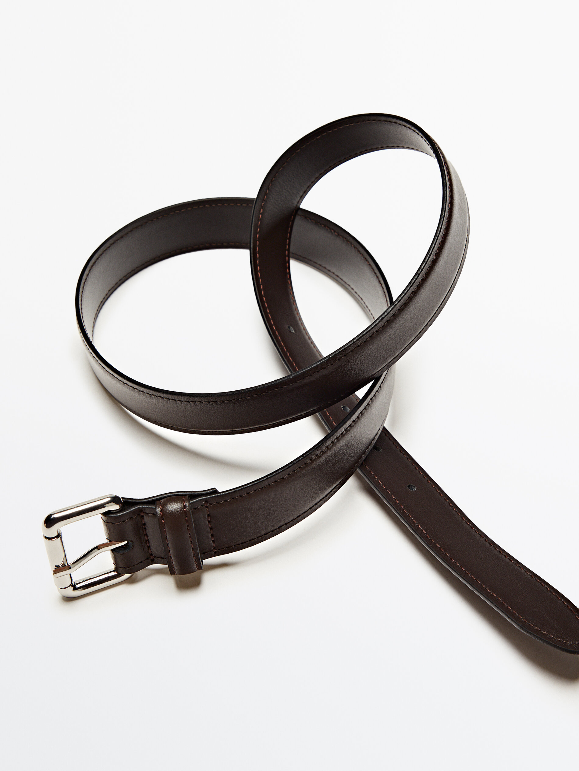 Cinturón piel - MARRÓN