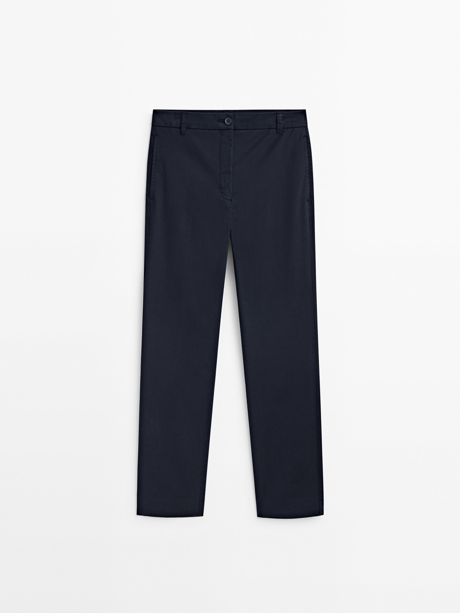 Pantalón chino mezcla algodón slim fit - AZUL MARINO