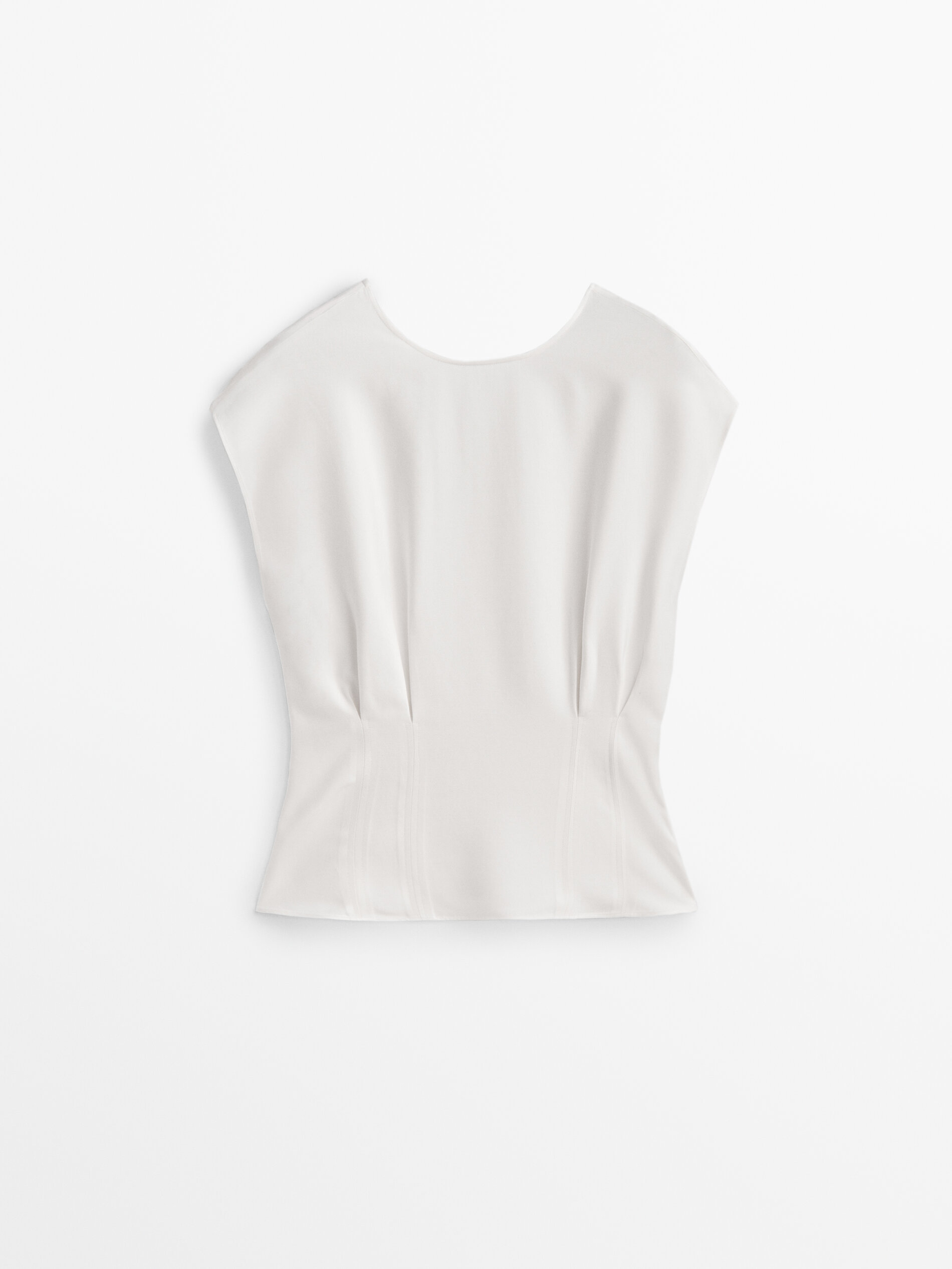 Top pinzas cintura - CRUDO