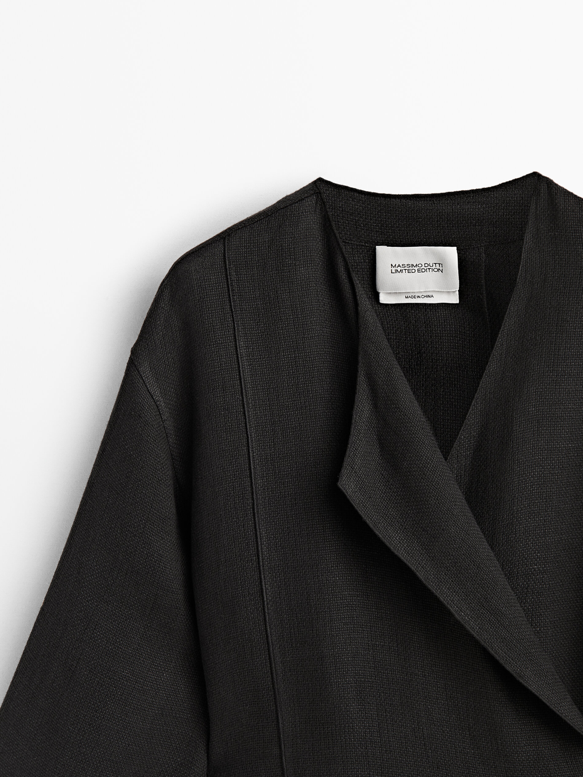 Blusón kimono lino Limited Edition - NEGRO