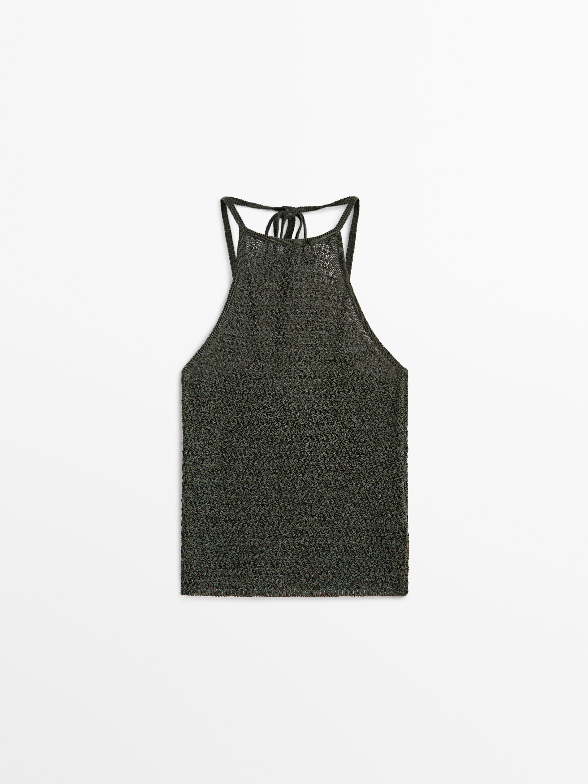 Top punto calado tirantes - KAKI OSCURO