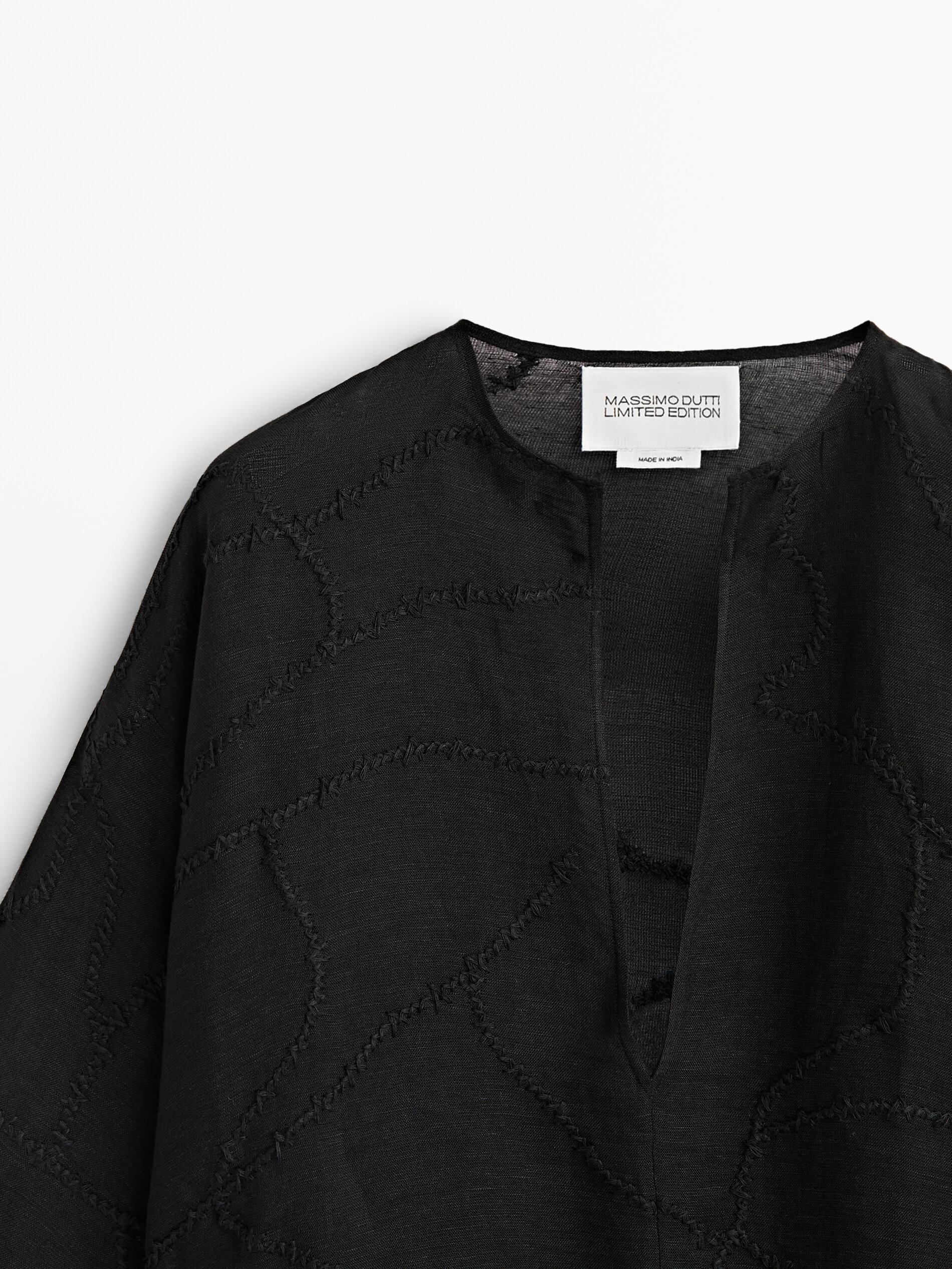 Camisa detalle bordados Limited edition - NEGRO