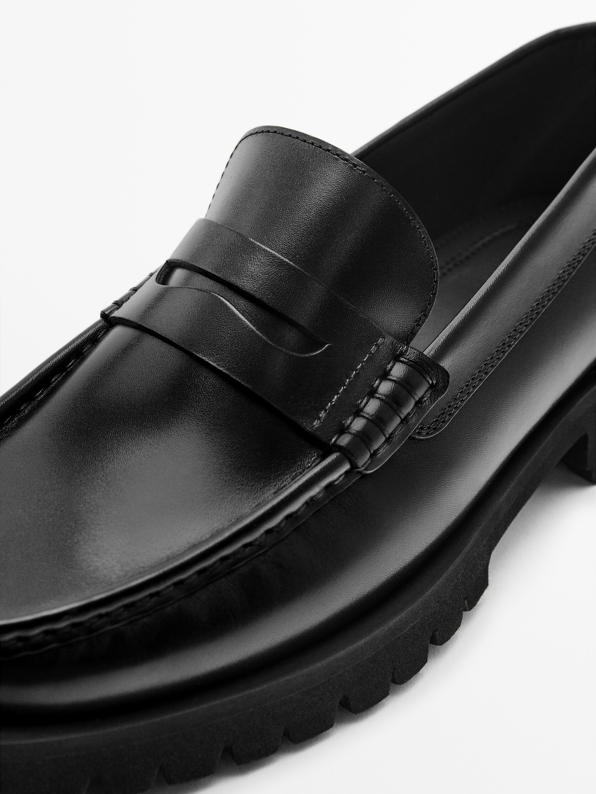 Mocasín piel napa negro - Studio - NEGRO