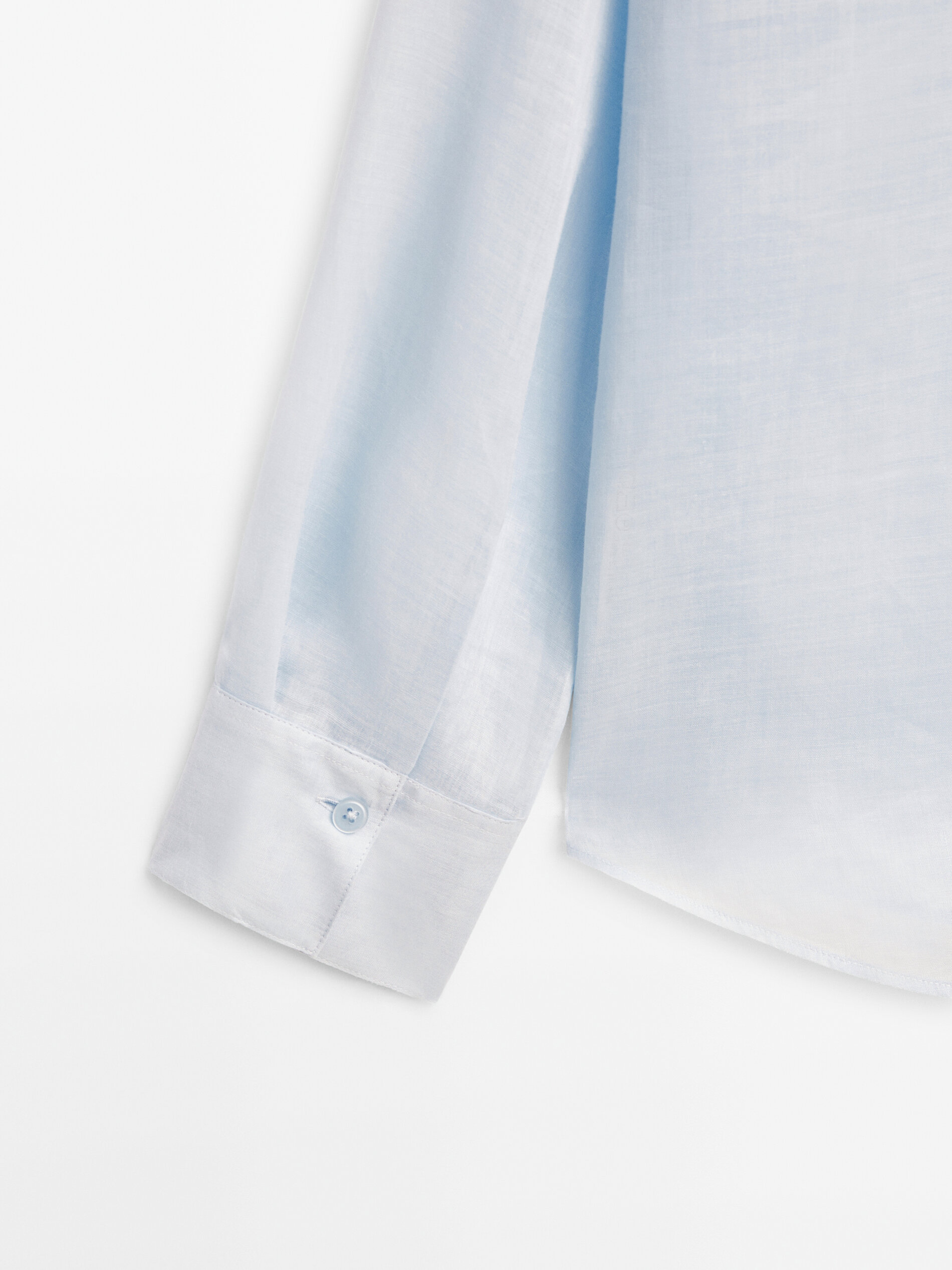 Camisa 100% ramio - CELESTE